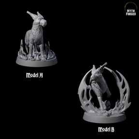Two Sparking Blink Dogs Miniature for Dungeons and Dragons, Pathfinder or other TTRPGs