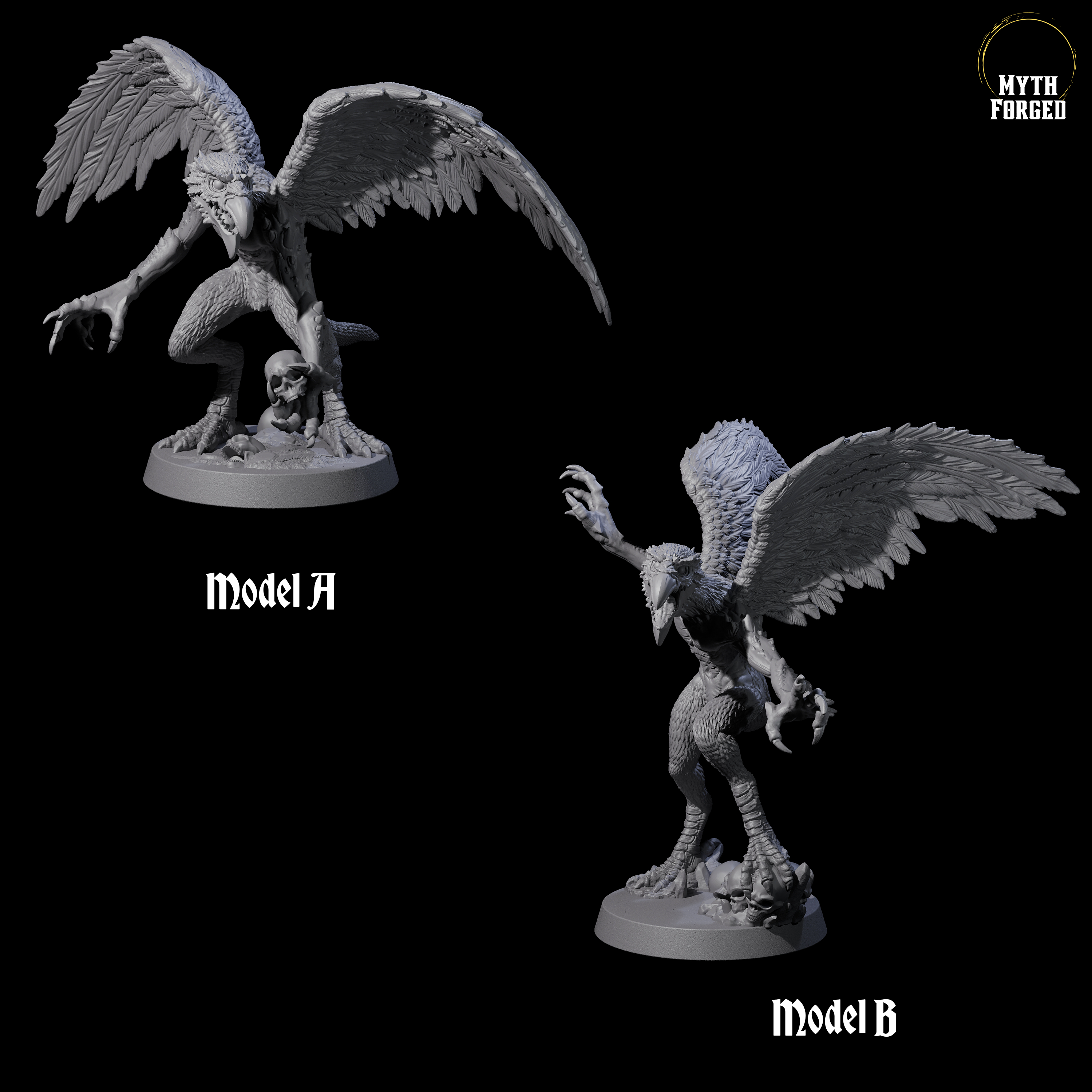 Two Spiny Vroks Miniature for Dungeons and Dragons, Pathfinder or other TTRPGs