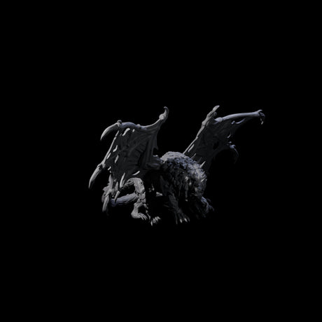 Two Stretching Dark Manticores Miniature for Dungeons and Dragons, Pathfinder or other TTRPGs
