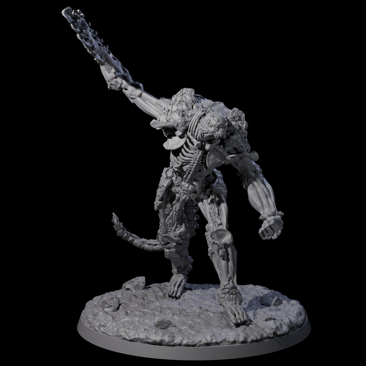 Two Striding Bone Colossi Miniature for Dungeons and Dragons, Pathfinder or other TTRPGs