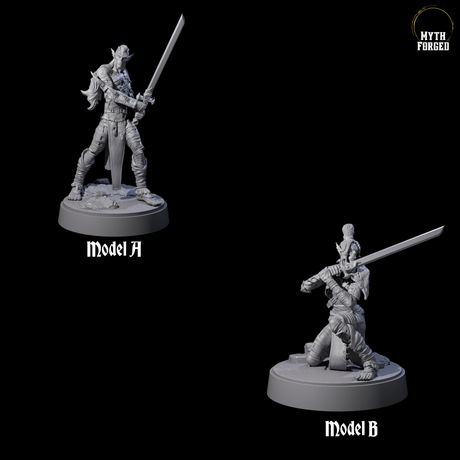 Two Strong Githyanki Corsairs Miniature for Dungeons and Dragons, Pathfinder or other TTRPGs