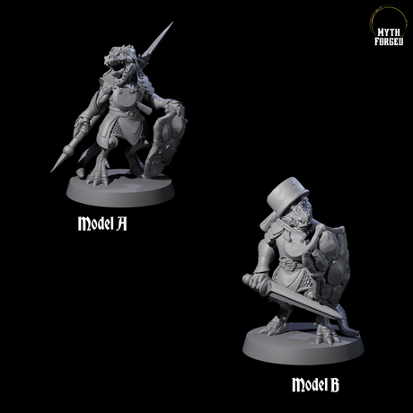 Two Stupid Armoured Kobolds Miniature for Dungeons and Dragons, Pathfinder or other TTRPGs