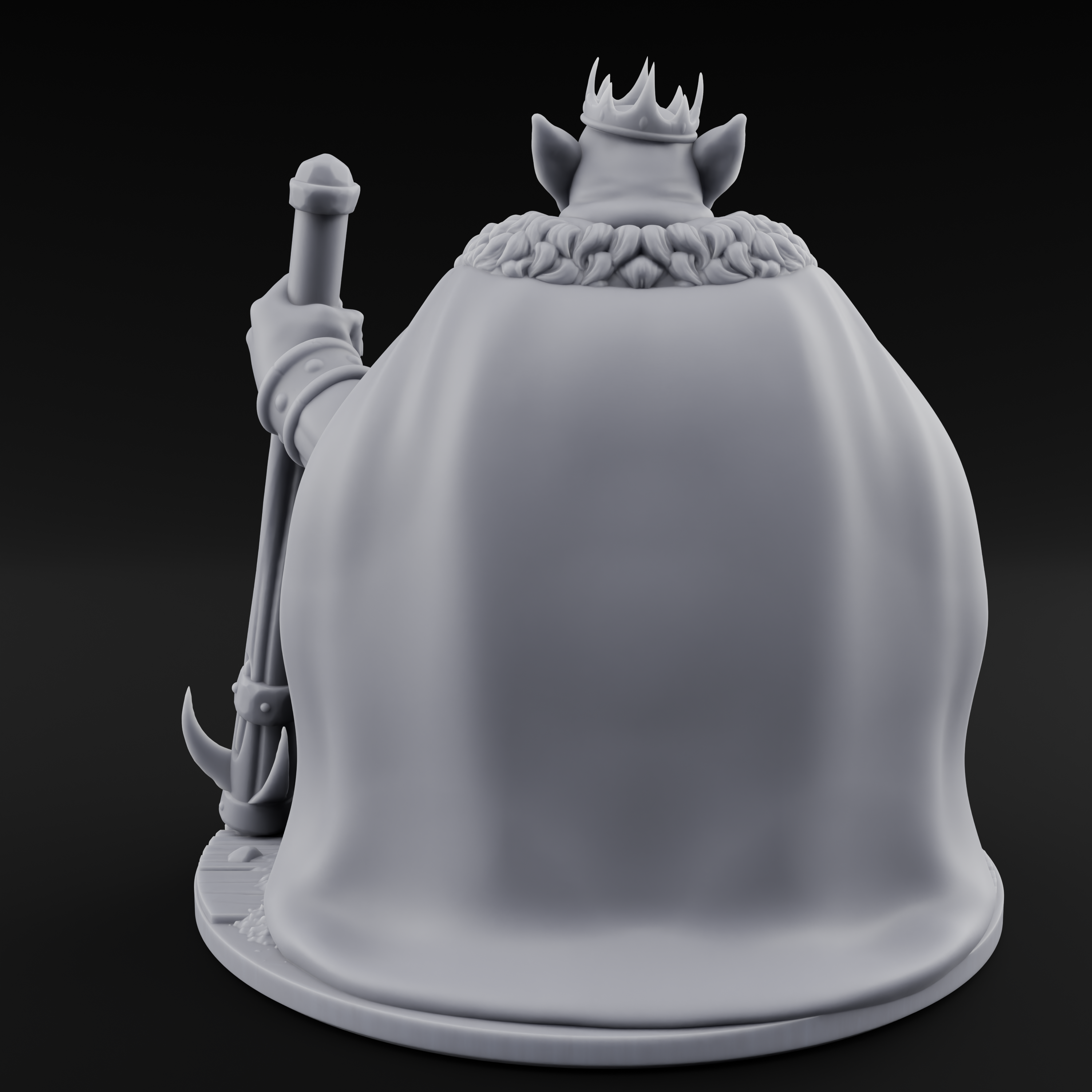 Tyrannical Goblin King Miniature for Dungeons and Dragons, Pathfinder or other TTRPGs