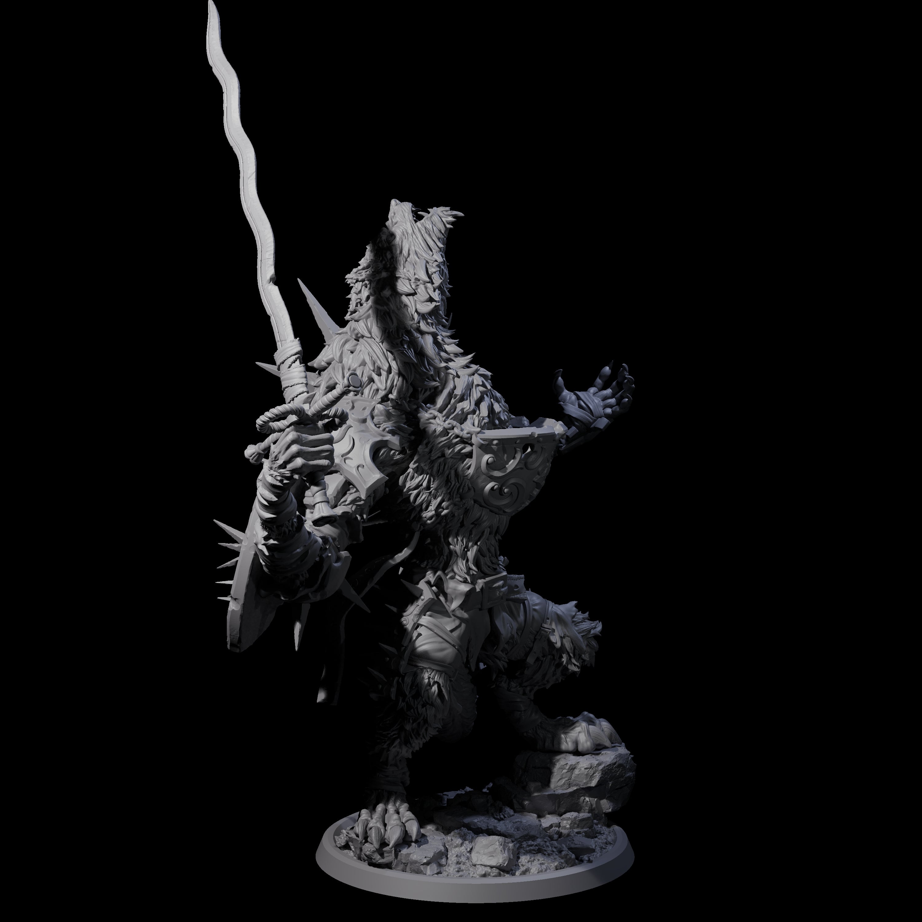 Uncontrolable Werewolf A Miniature for Dungeons and Dragons, Pathfinder or other TTRPGs