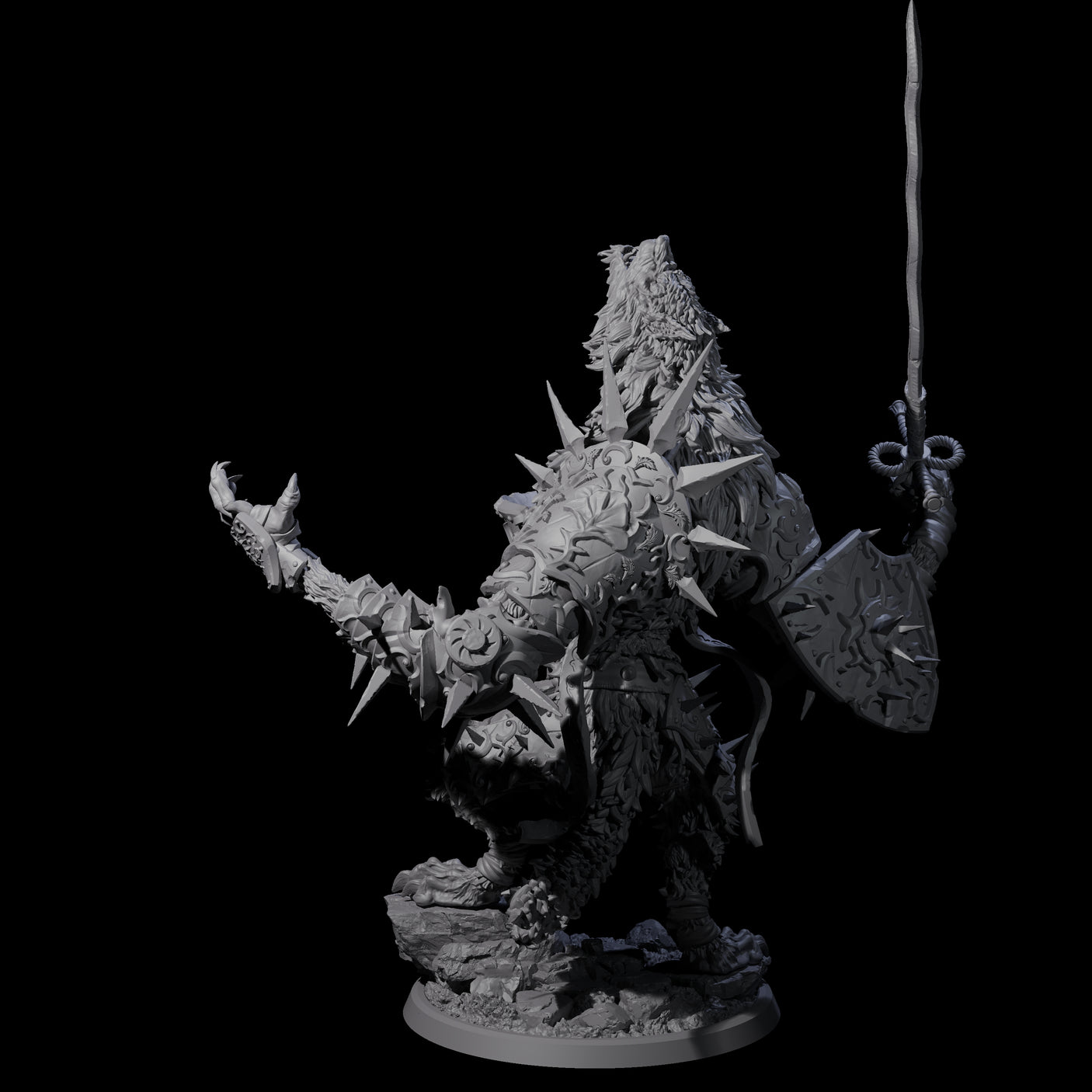 Uncontrolable Werewolf A Miniature for Dungeons and Dragons, Pathfinder or other TTRPGs