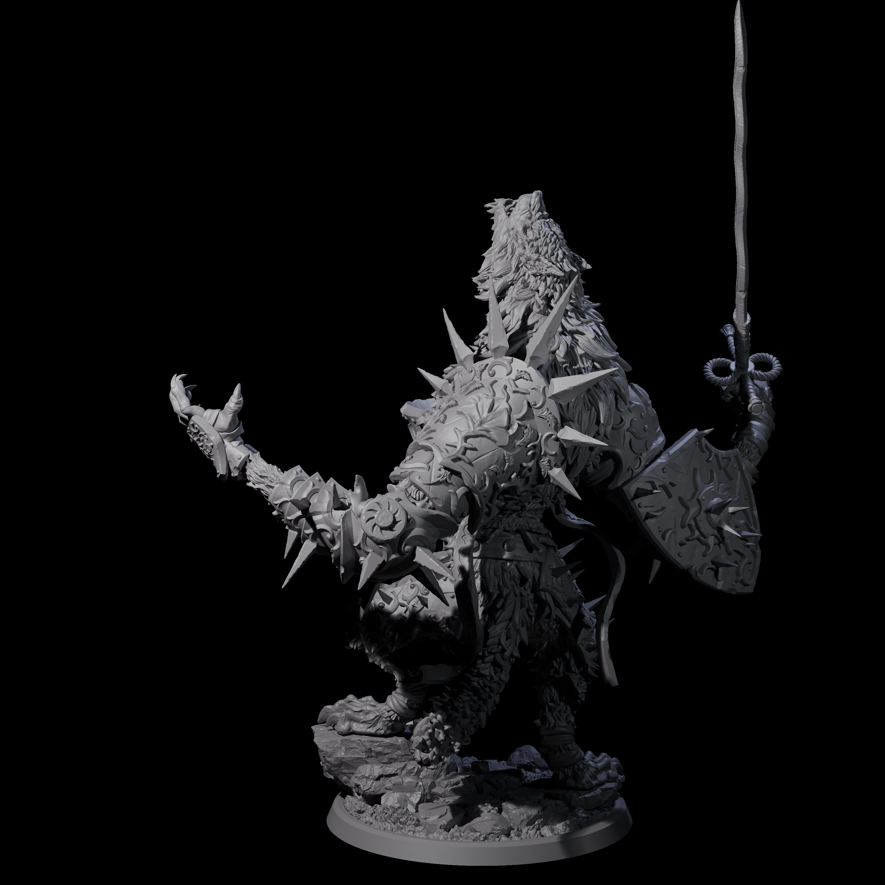 Uncontrolable Werewolf A Miniature for Dungeons and Dragons, Pathfinder or other TTRPGs