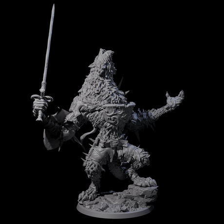 Uncontrolable Werewolf A Miniature for Dungeons and Dragons, Pathfinder or other TTRPGs