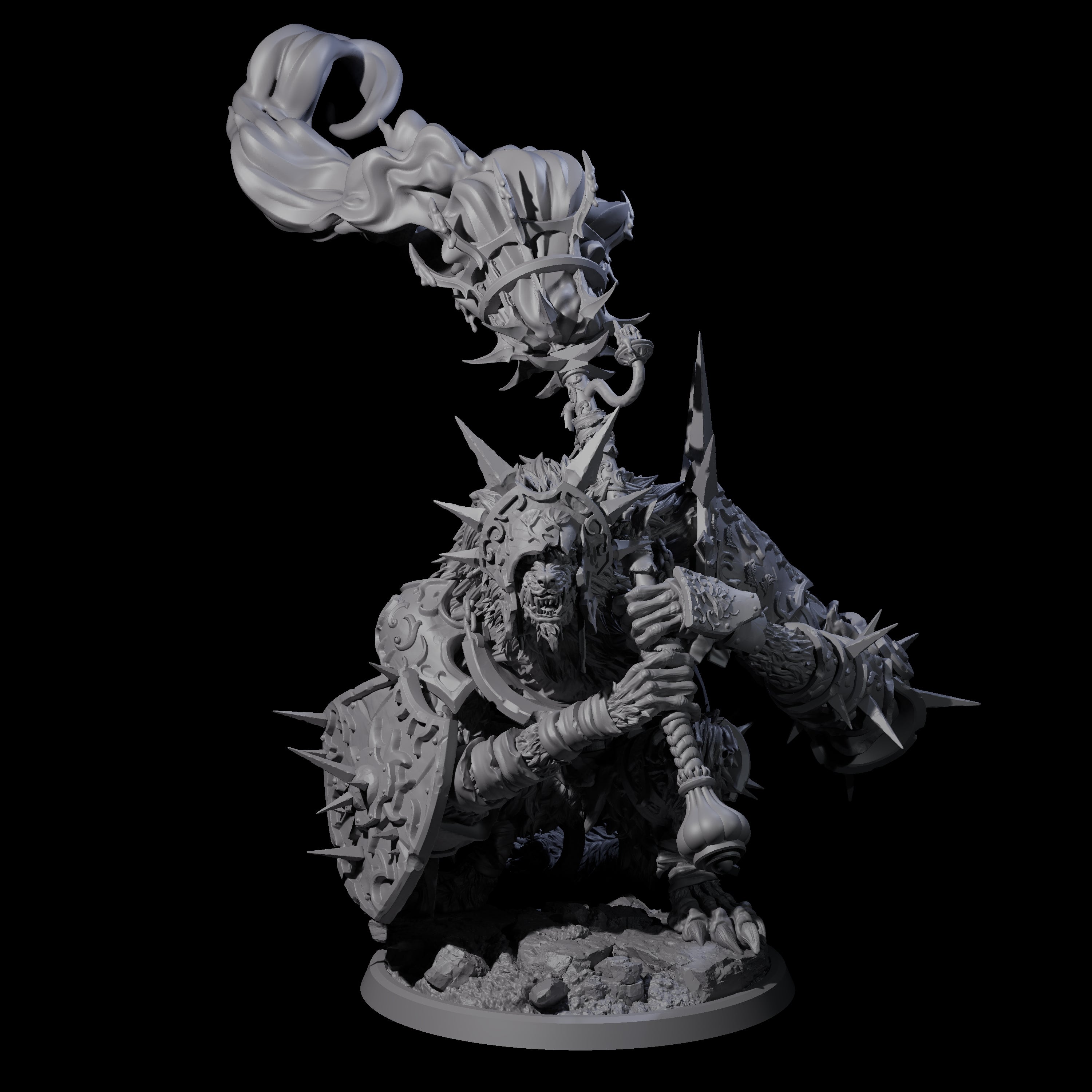 Uncontrolable Werewolf B Miniature for Dungeons and Dragons, Pathfinder or other TTRPGs