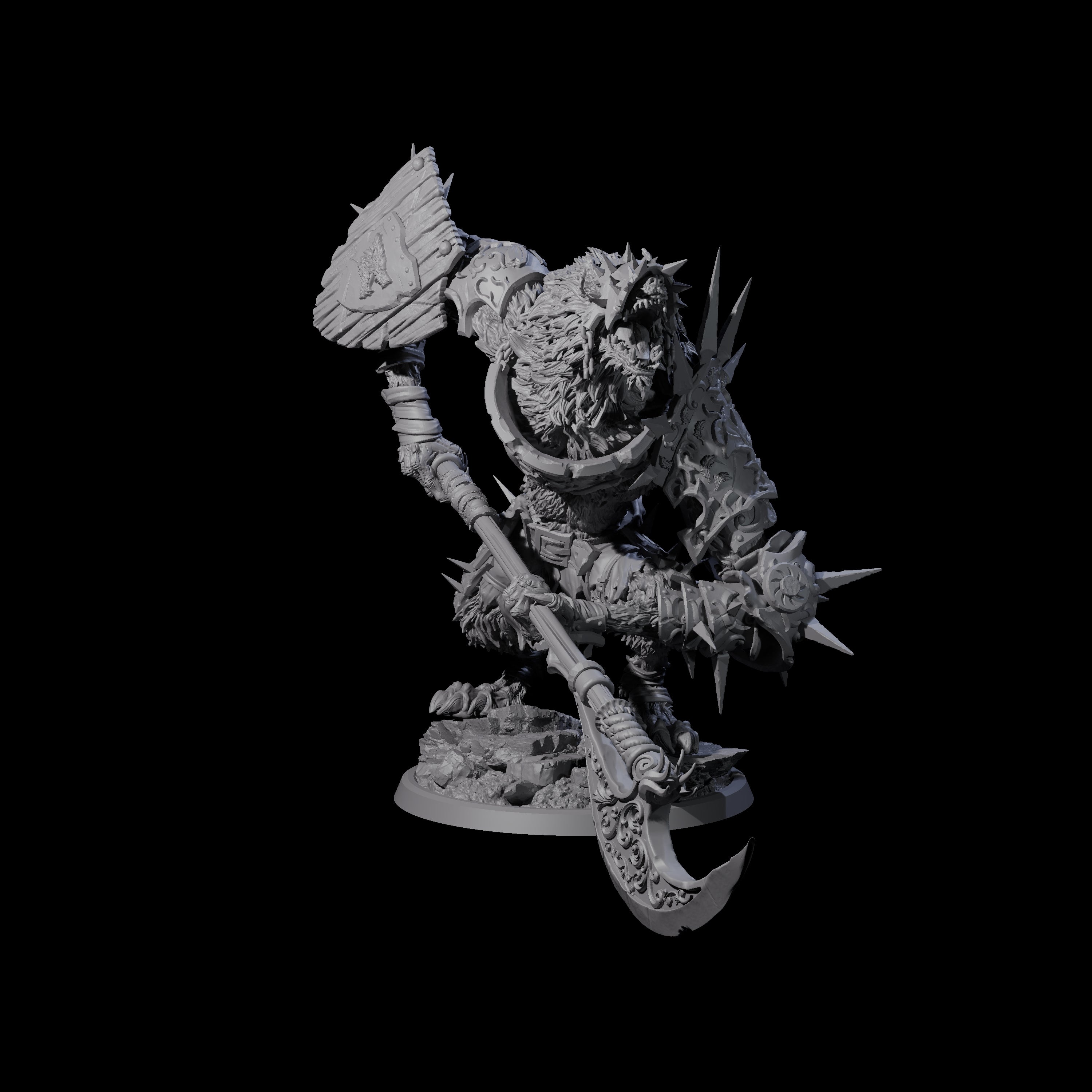 Uncontrolable Werewolf C Miniature for Dungeons and Dragons, Pathfinder or other TTRPGs