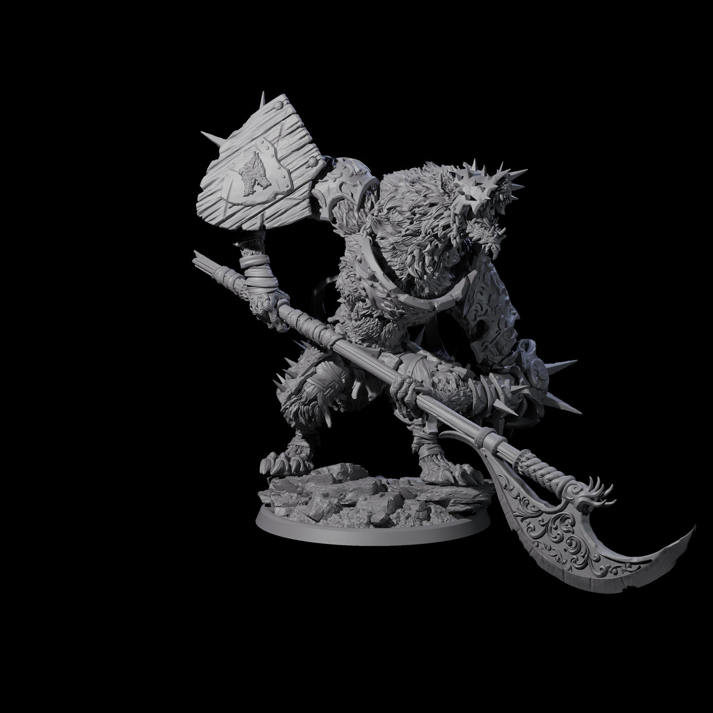 Uncontrolable Werewolf C Miniature for Dungeons and Dragons, Pathfinder or other TTRPGs