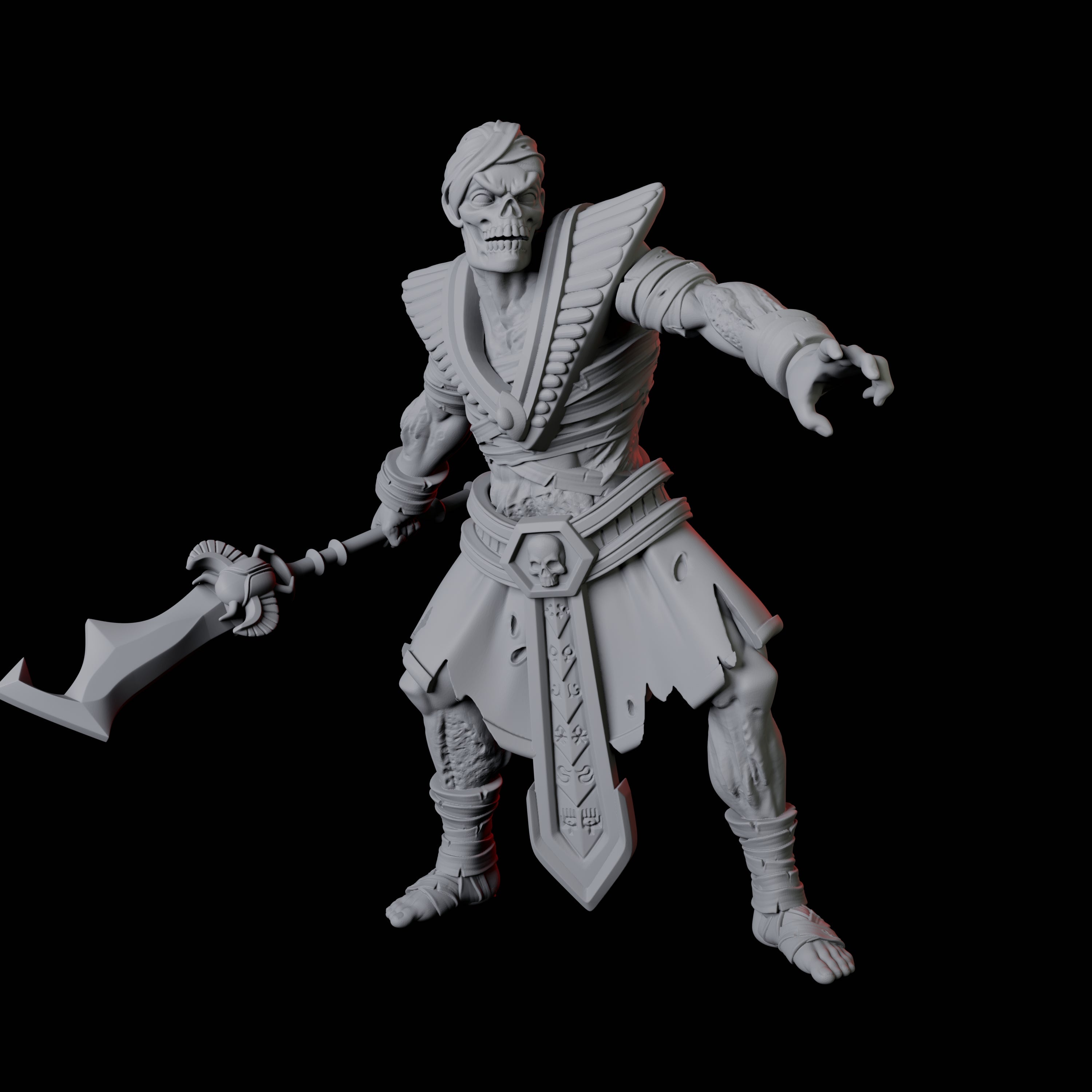 Undead Ancient Egyptian Guard Mummy B Miniature for Dungeons and Dragons, Pathfinder or other TTRPGs