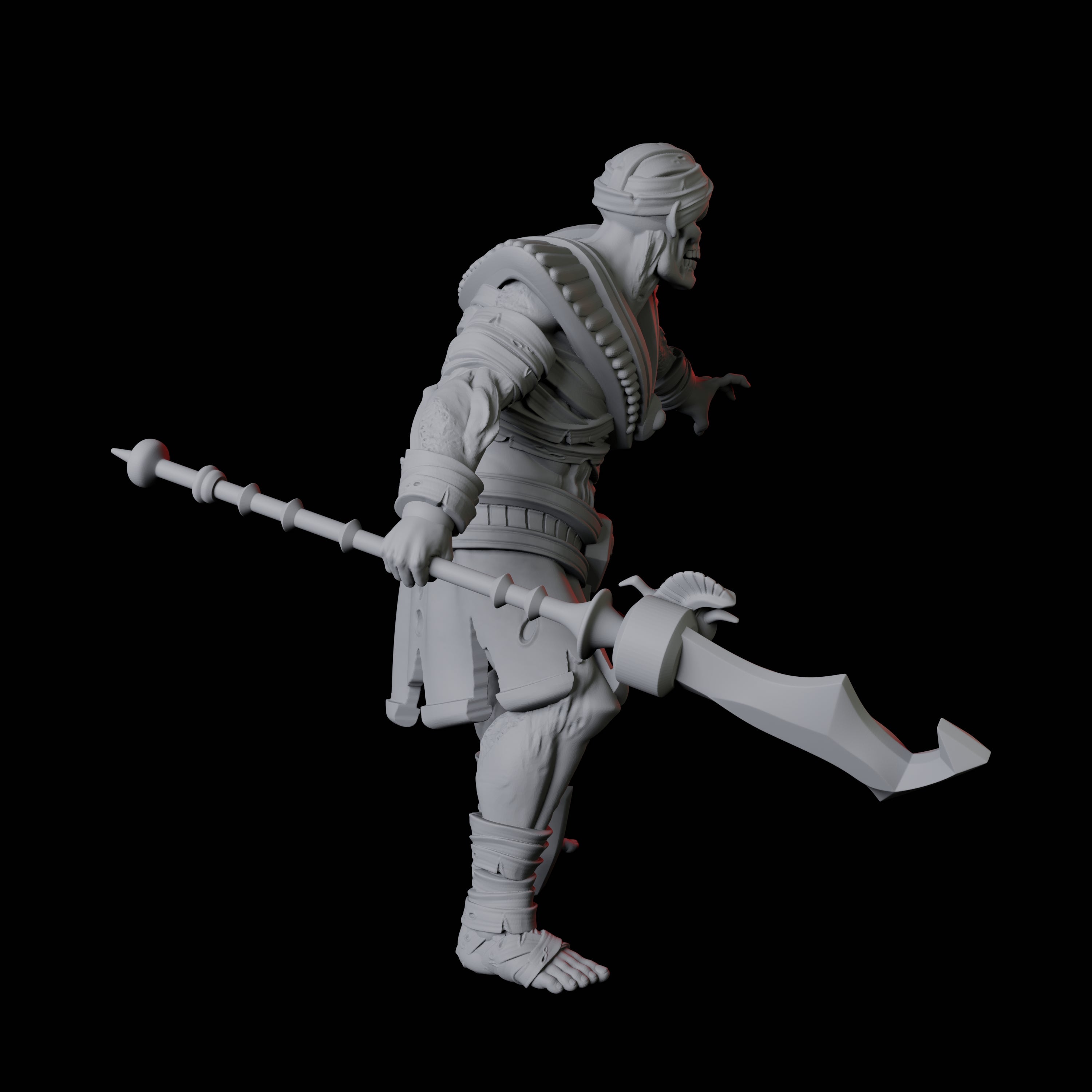 Undead Ancient Egyptian Guard Mummy B Miniature for Dungeons and Dragons, Pathfinder or other TTRPGs