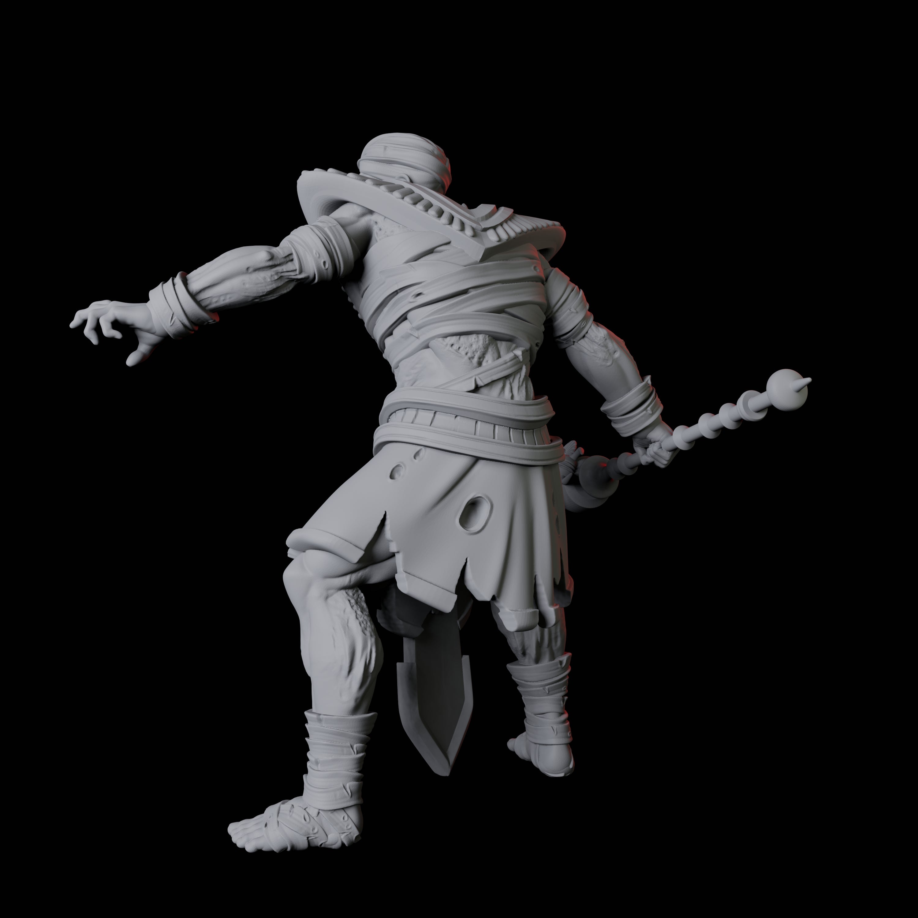 Undead Ancient Egyptian Guard Mummy B Miniature for Dungeons and Dragons, Pathfinder or other TTRPGs