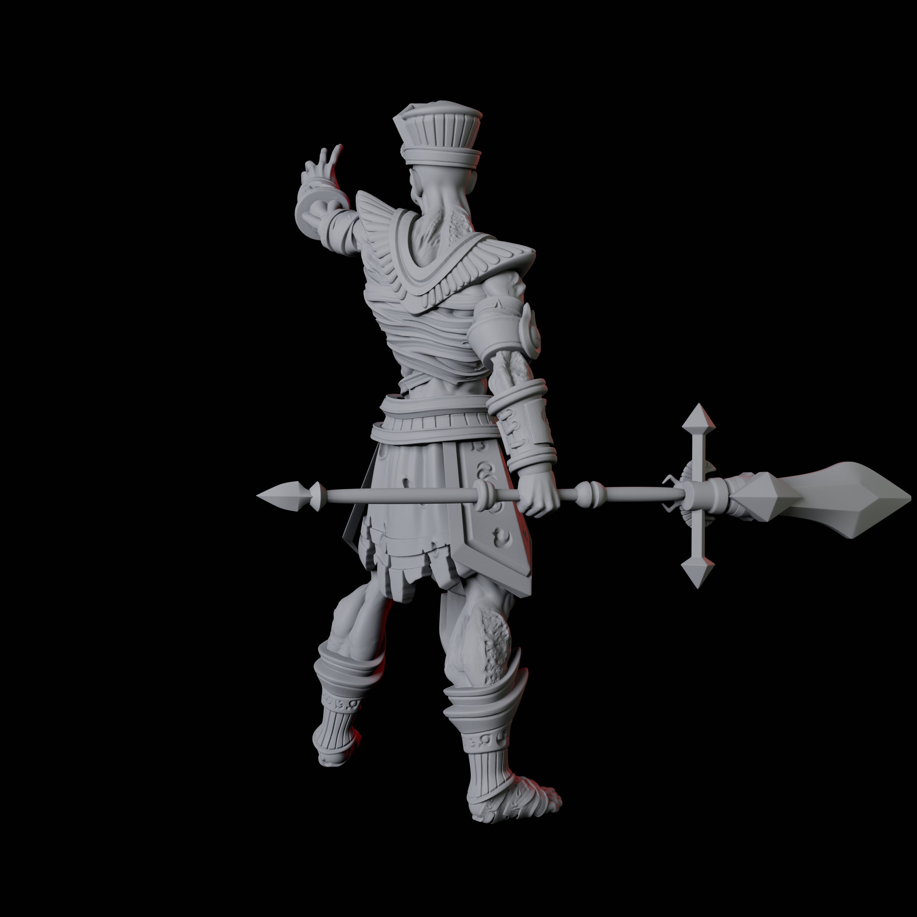 Undead Ancient Egyptian Guard Mummy C Miniature for Dungeons and Dragons, Pathfinder or other TTRPGs