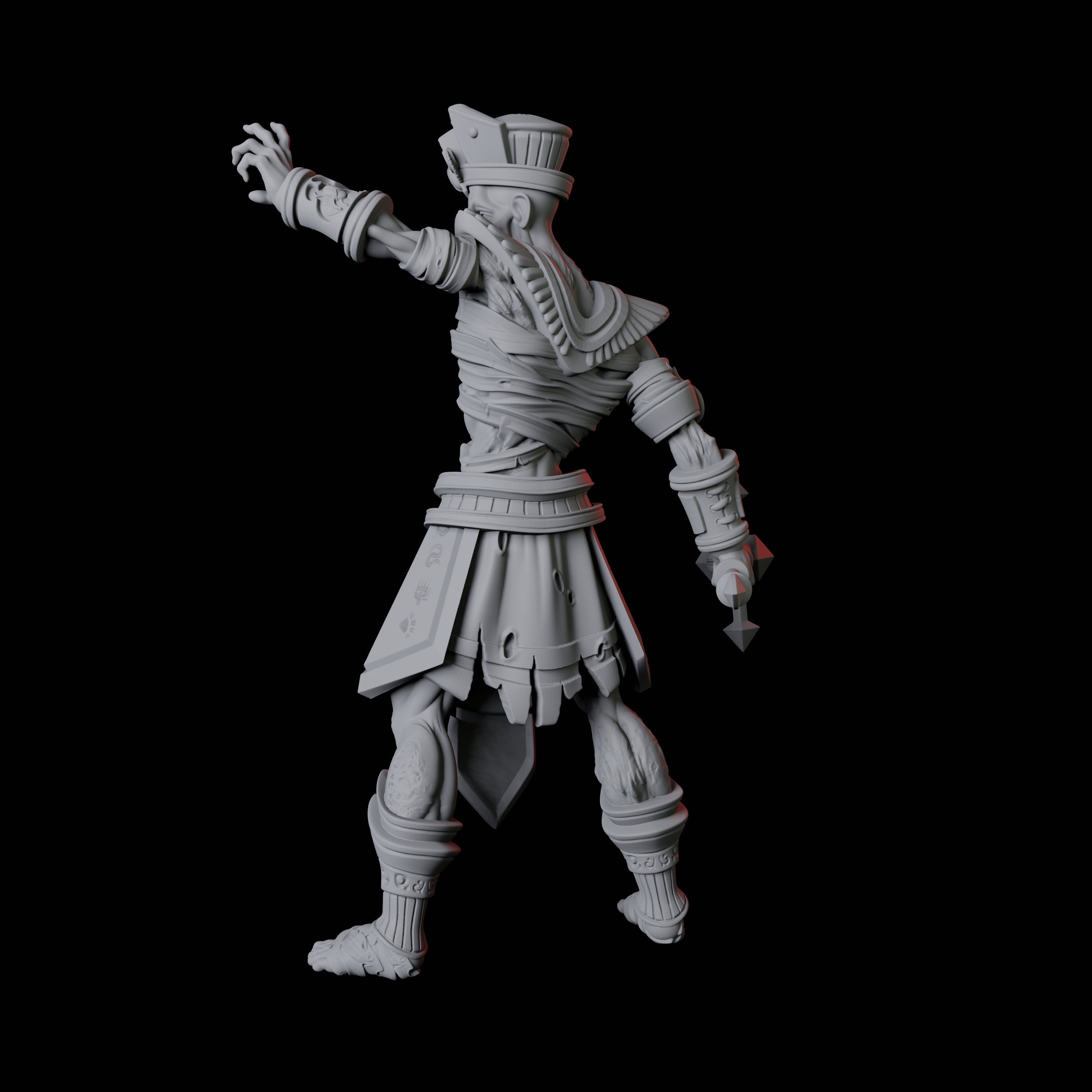 Undead Ancient Egyptian Guard Mummy C Miniature for Dungeons and Dragons, Pathfinder or other TTRPGs