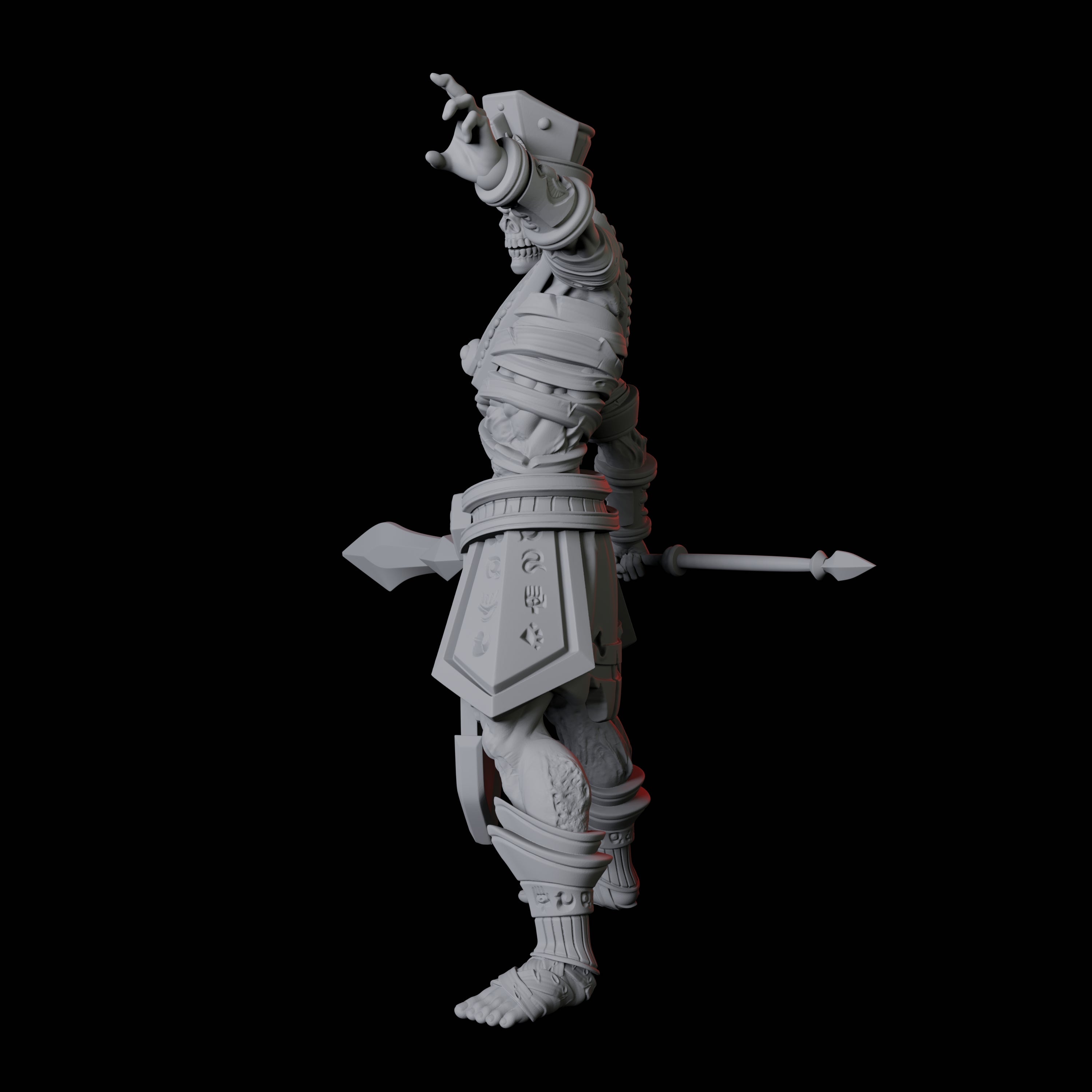 Undead Ancient Egyptian Guard Mummy C Miniature for Dungeons and Dragons, Pathfinder or other TTRPGs