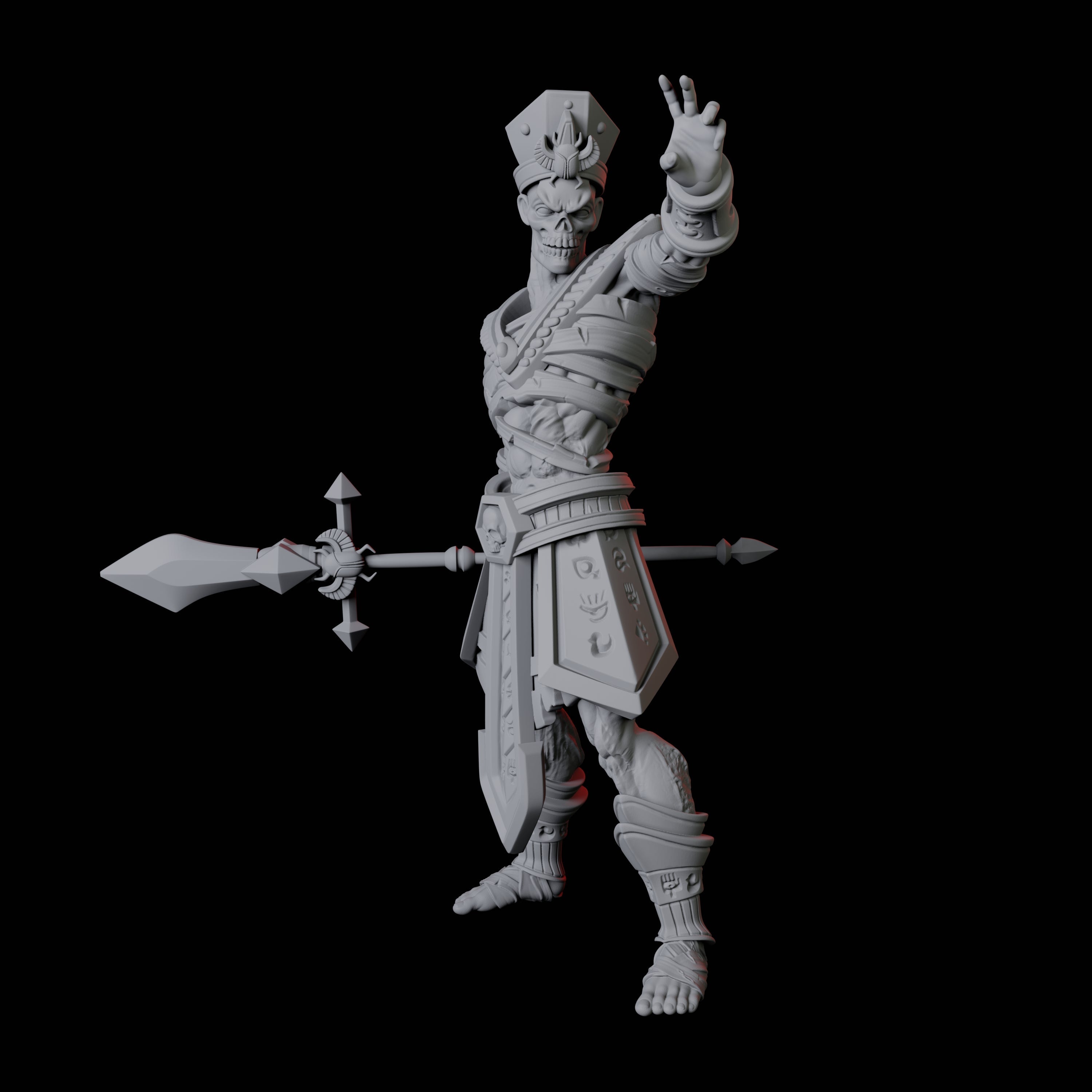 Undead Ancient Egyptian Guard Mummy C Miniature for Dungeons and Dragons, Pathfinder or other TTRPGs