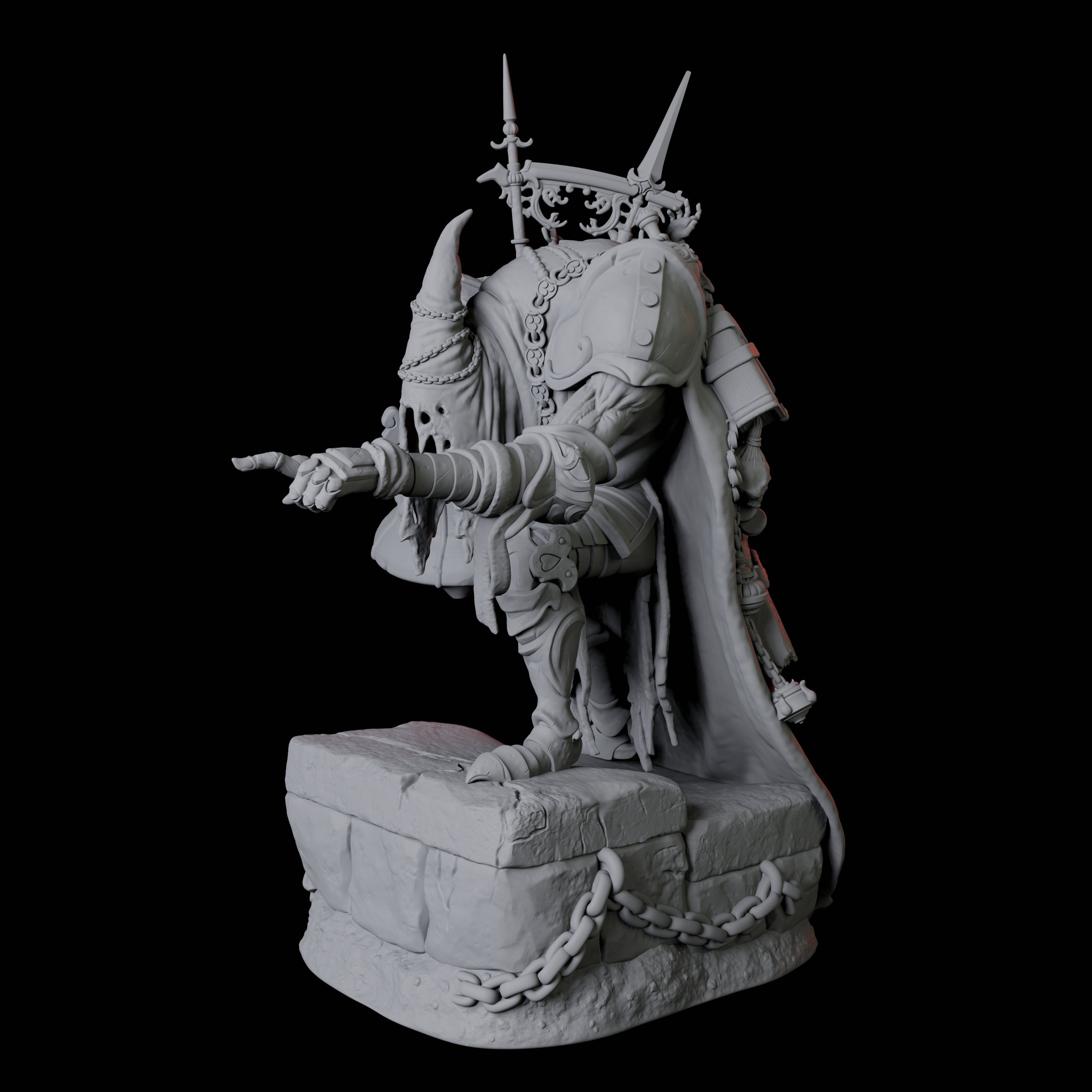 Undead Cultist B Miniature for Dungeons and Dragons, Pathfinder or other TTRPGs