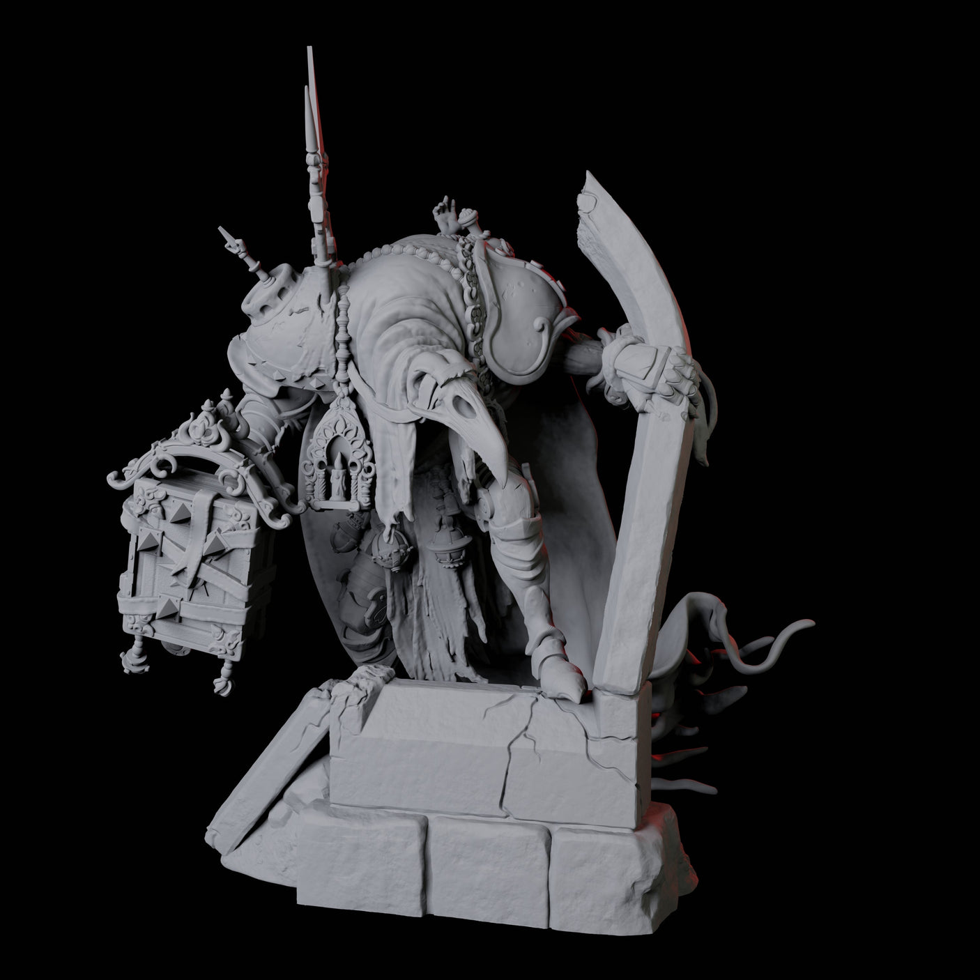 Undead Cultist C Miniature for Dungeons and Dragons, Pathfinder or other TTRPGs
