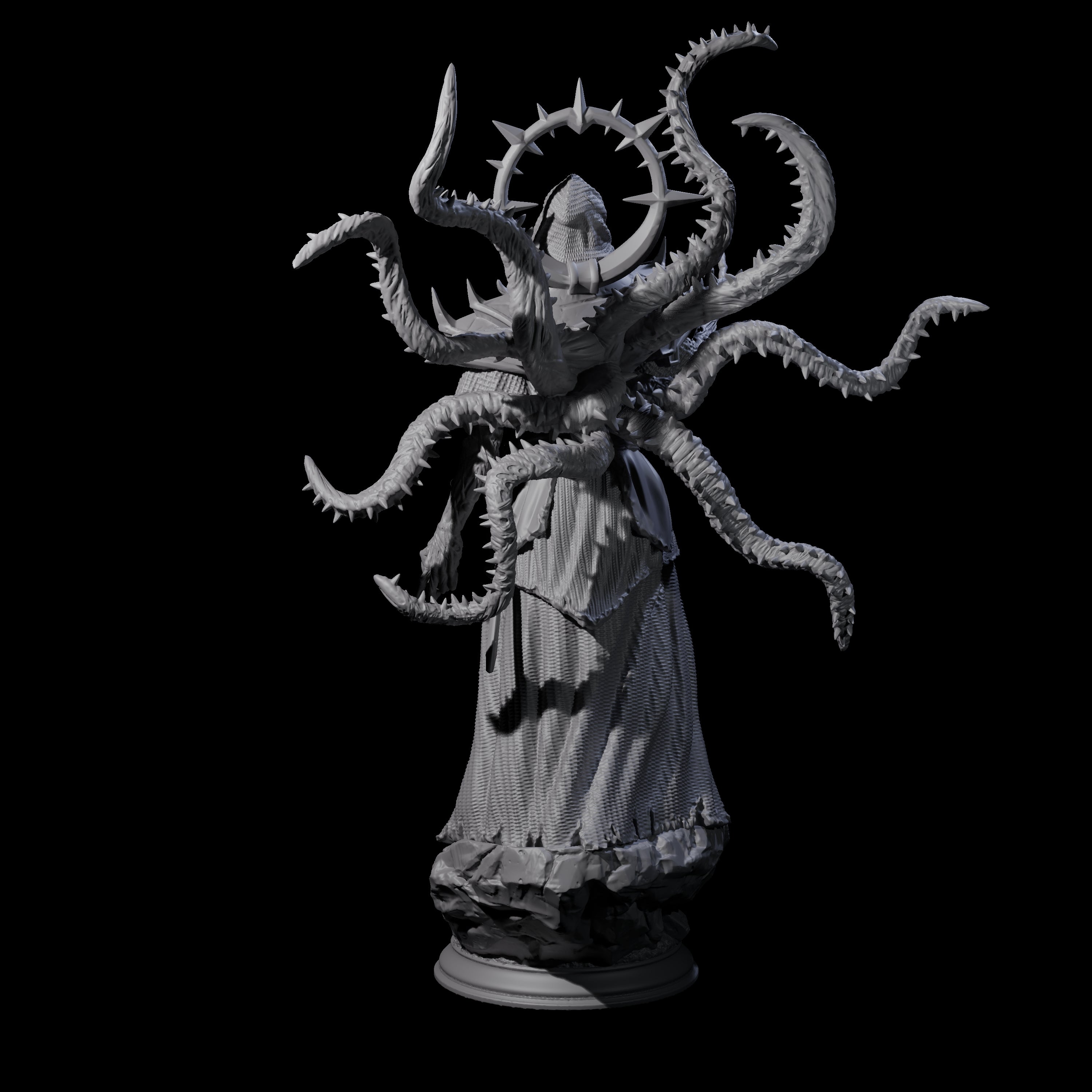 Undead Mind Flayer Miniature for Dungeons and Dragons, Pathfinder or other TTRPGs