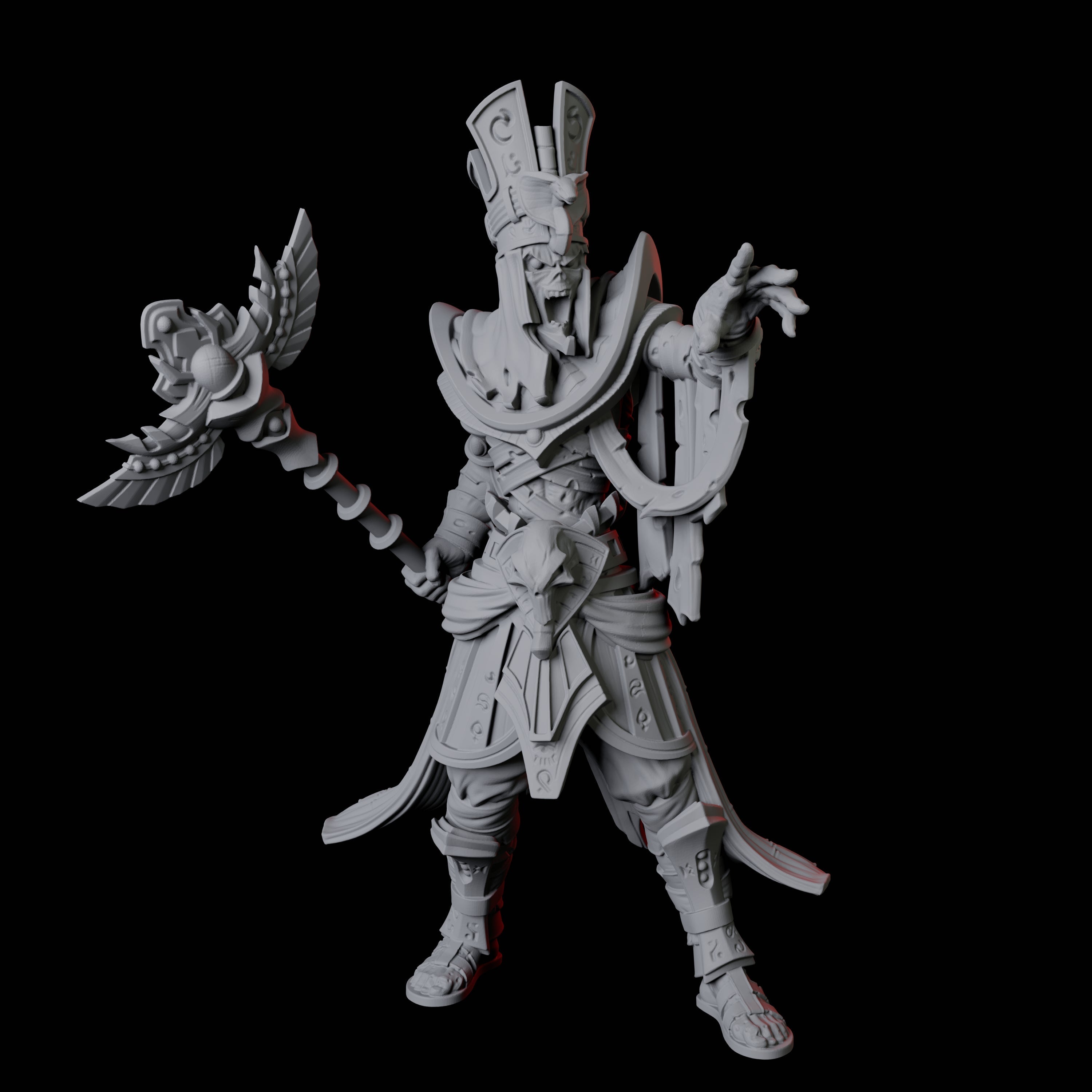 Undead Mummy Sorcerer Miniature for Dungeons and Dragons, Pathfinder or other TTRPGs