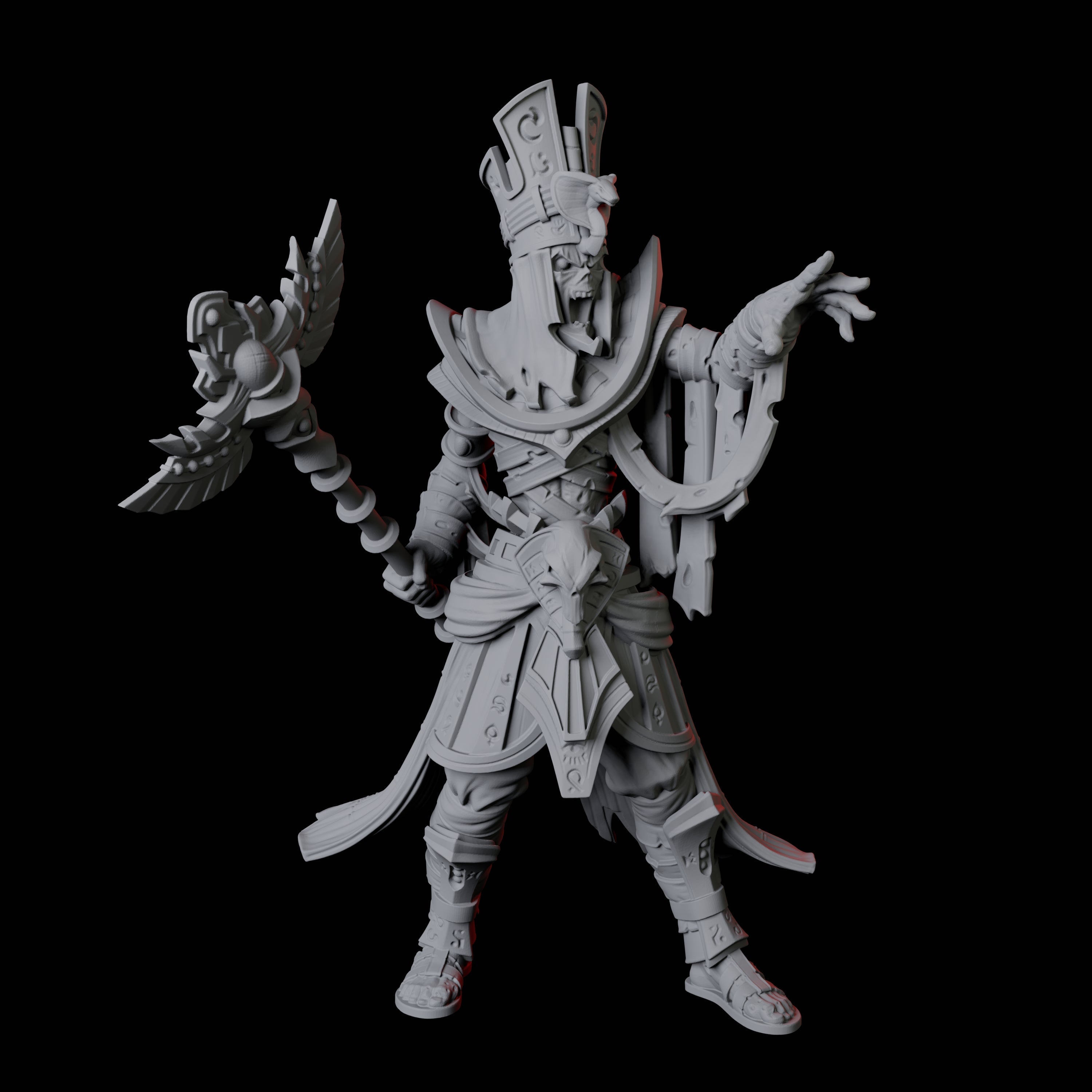 Undead Mummy Sorcerer Miniature for Dungeons and Dragons, Pathfinder or other TTRPGs