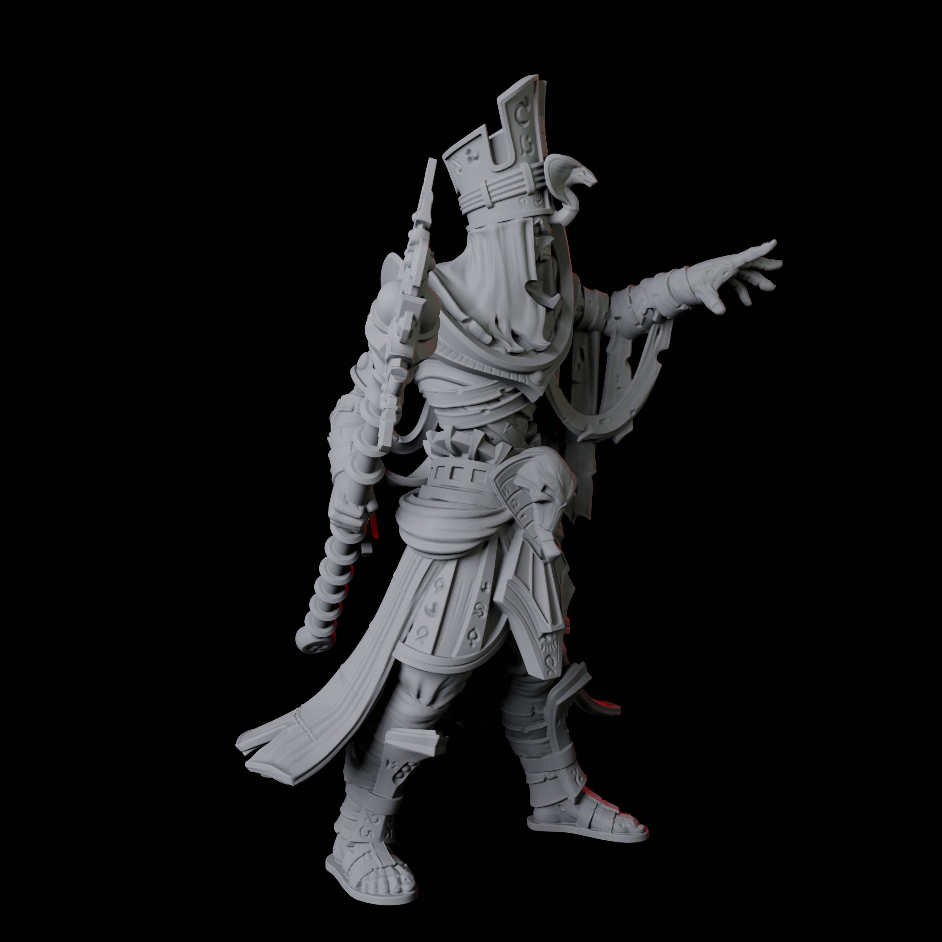 Undead Mummy Sorcerer Miniature for Dungeons and Dragons, Pathfinder or other TTRPGs