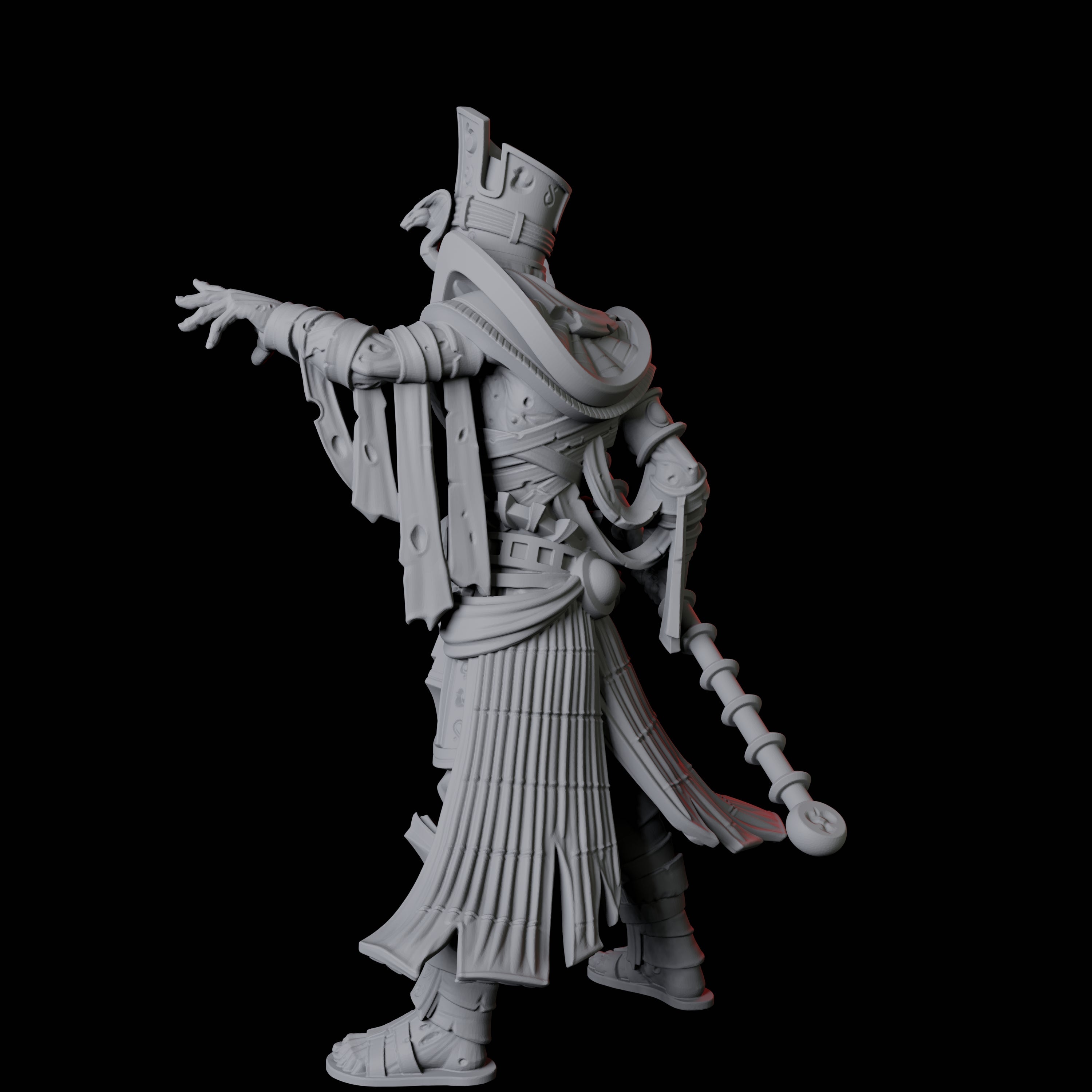 Undead Mummy Sorcerer Miniature for Dungeons and Dragons, Pathfinder or other TTRPGs