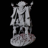 Undead Pharoh on Litter Miniature for Dungeons and Dragons, Pathfinder or other TTRPGs