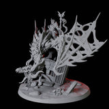Undead Warlock riding a Dracolich Miniature for Dungeons and Dragons, Pathfinder or other TTRPGs