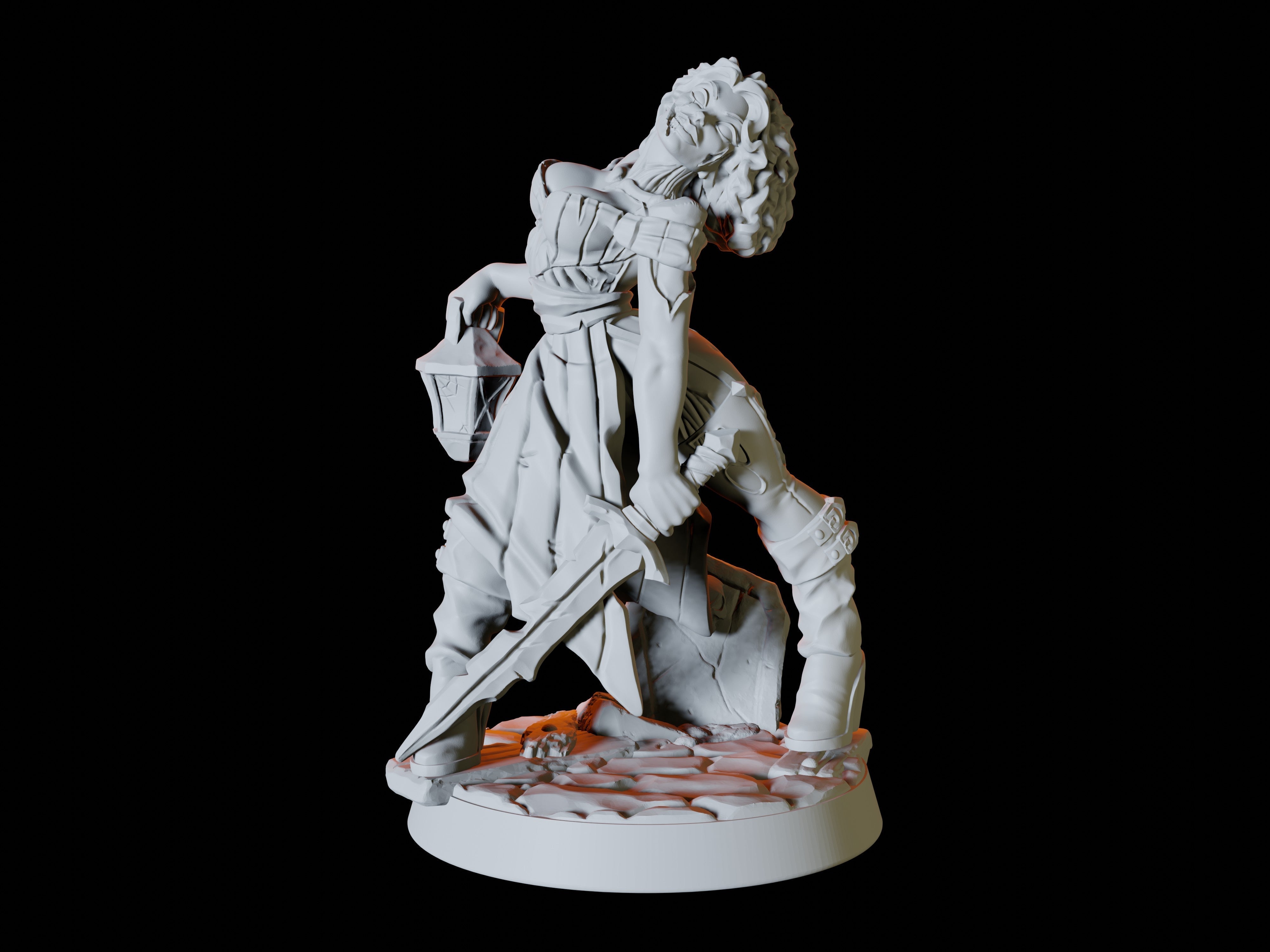 Undead Zombie Pinup Miniature for Dungeons and Dragons - Myth Forged