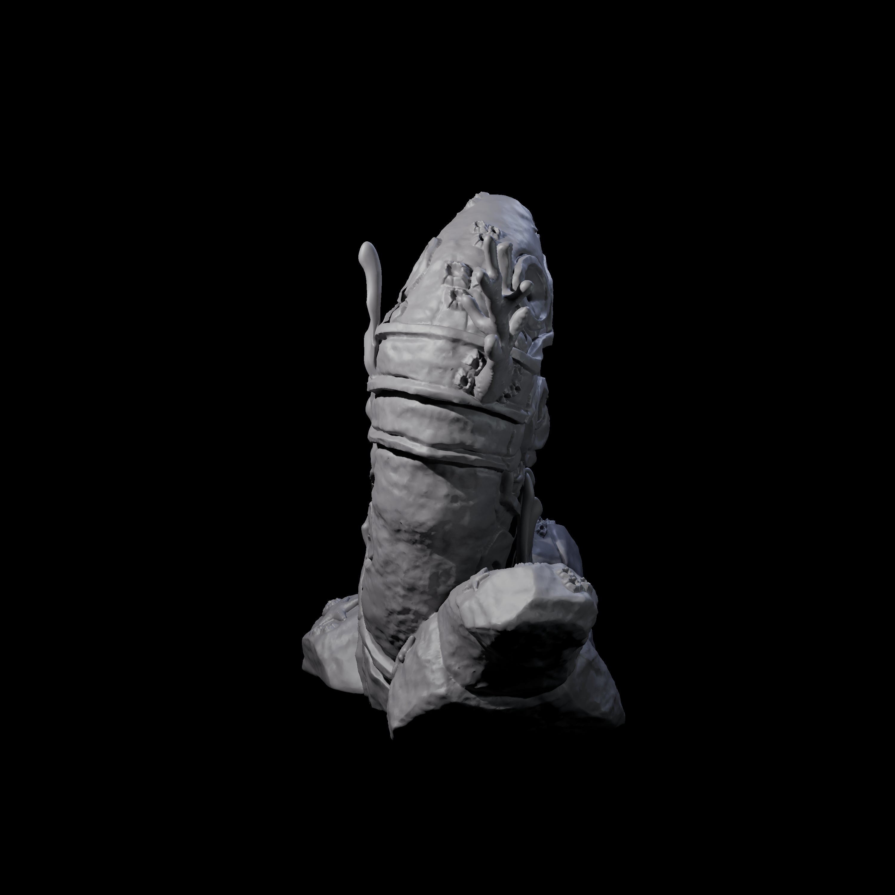 Underwater Ruined Statue A Miniature for Dungeons and Dragons, Pathfinder or other TTRPGs