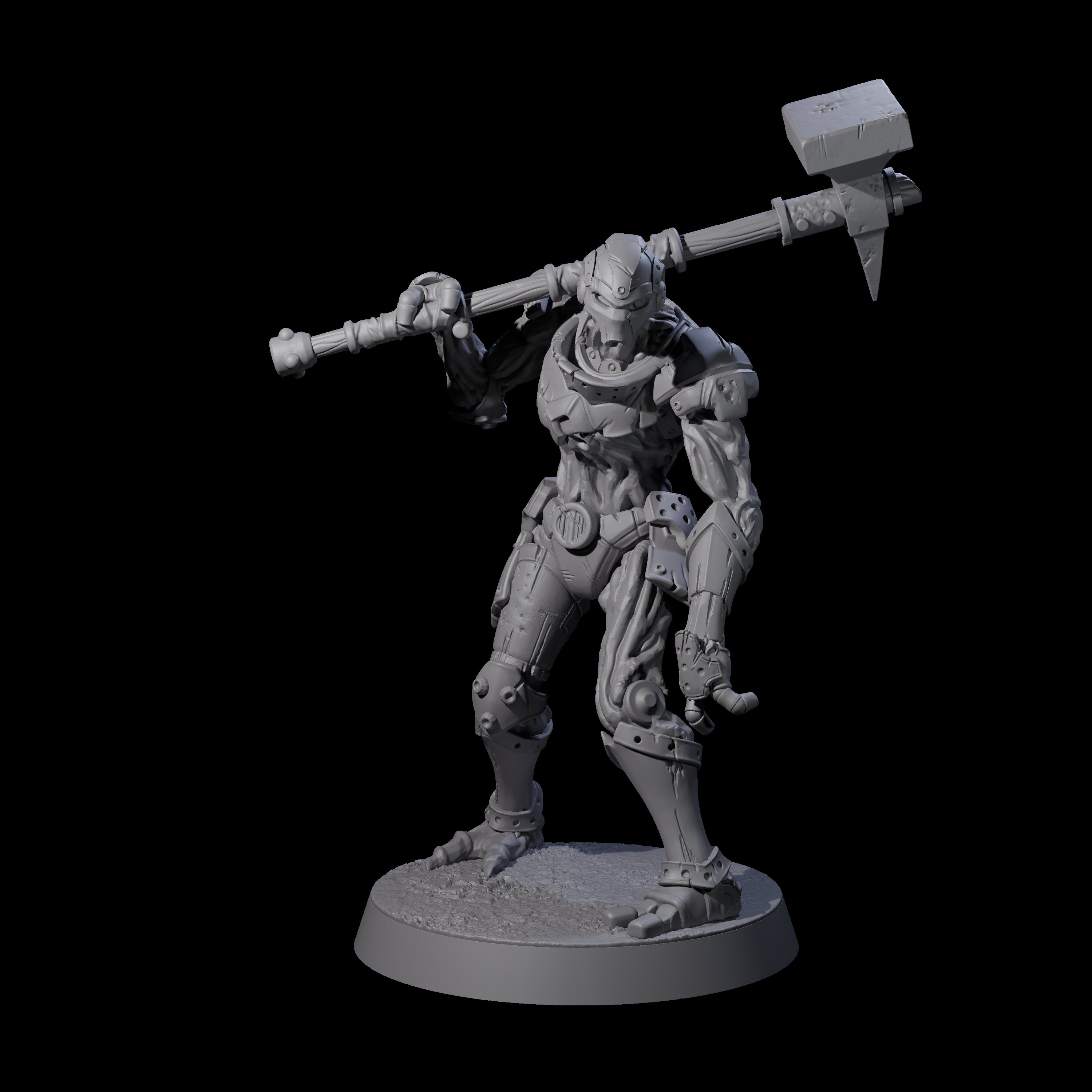 Unearthed Warforged Outcast C Miniature for Dungeons and Dragons, Pathfinder or other TTRPGs
