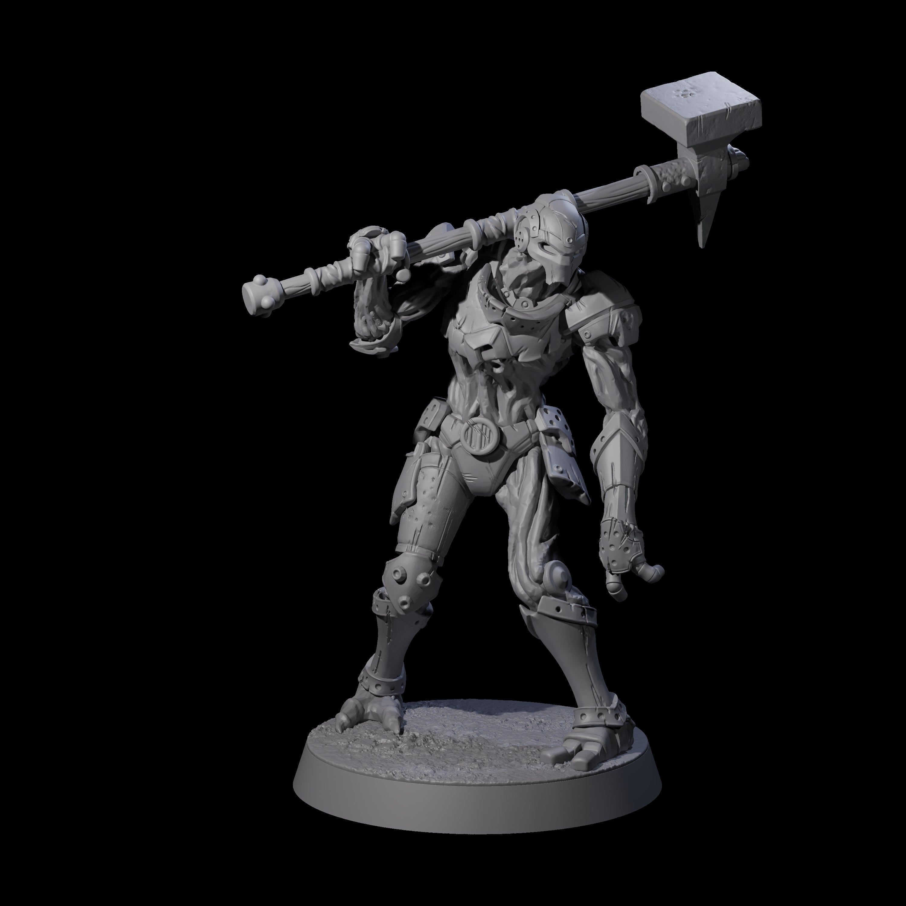 Unearthed Warforged Outcast C Miniature for Dungeons and Dragons, Pathfinder or other TTRPGs