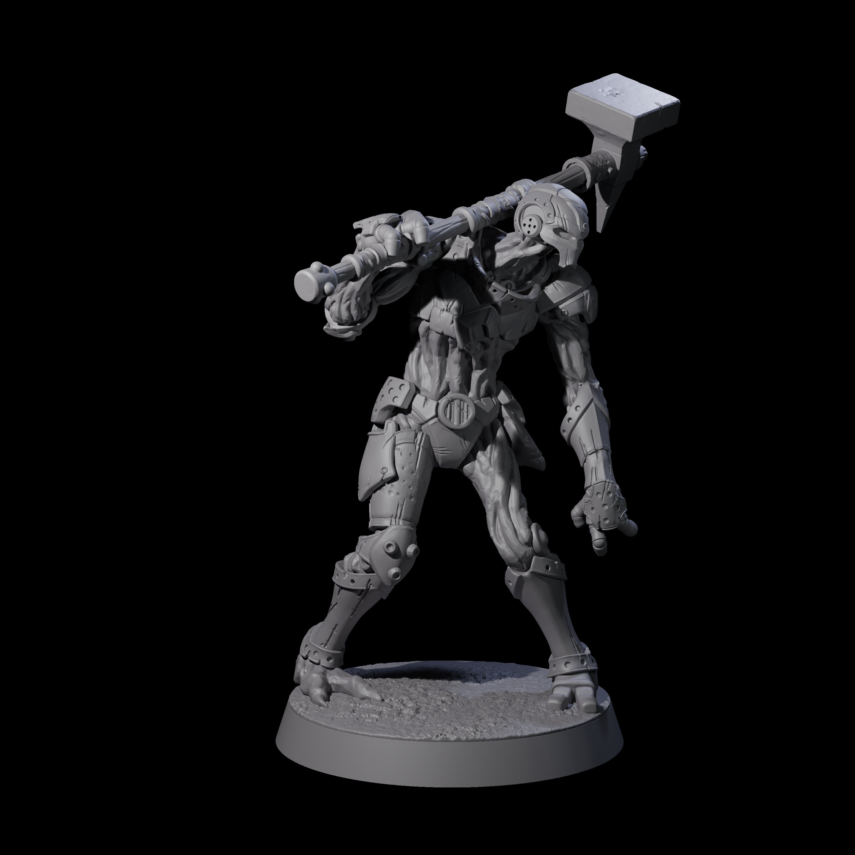 Unearthed Warforged Outcast C Miniature for Dungeons and Dragons, Pathfinder or other TTRPGs