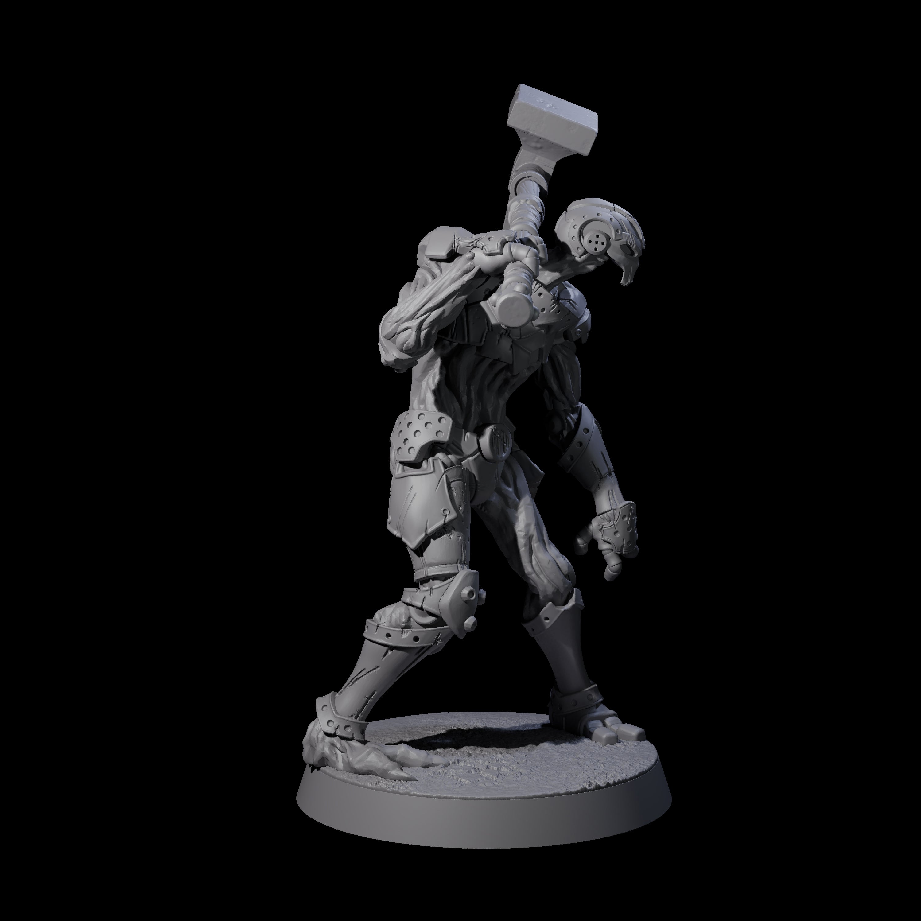 Unearthed Warforged Outcast C Miniature for Dungeons and Dragons, Pathfinder or other TTRPGs