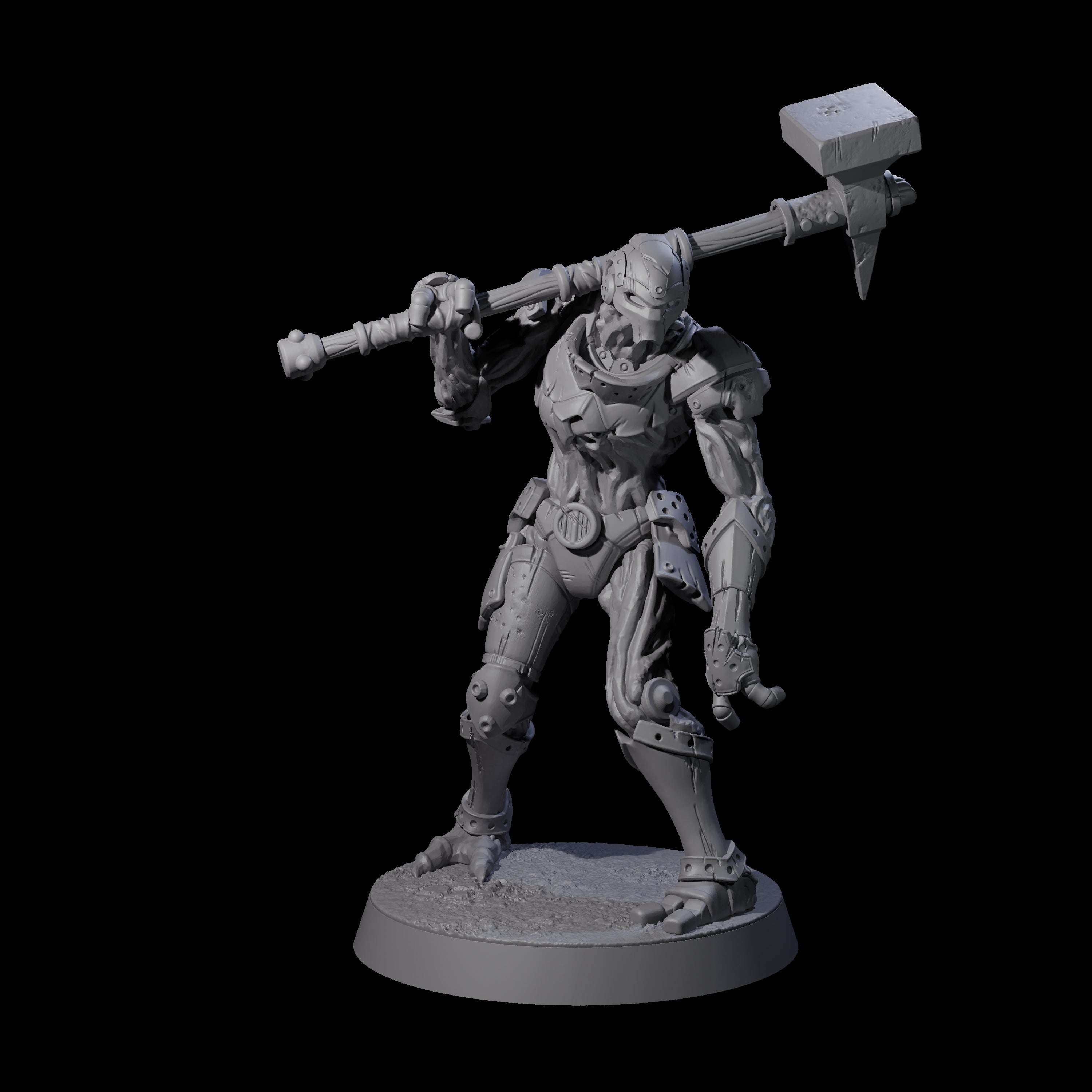 Unearthed Warforged Outcast C Miniature for Dungeons and Dragons, Pathfinder or other TTRPGs