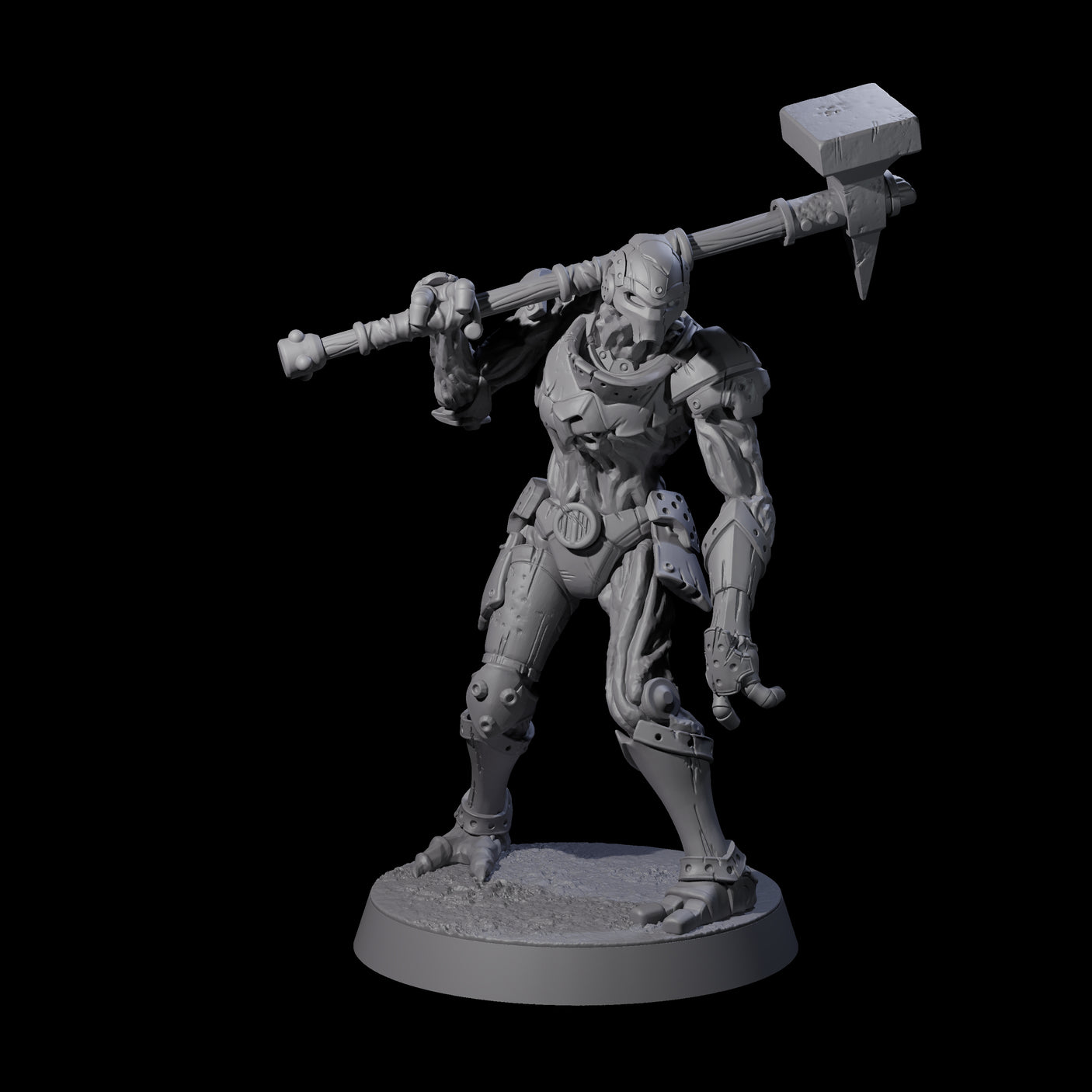 Unearthed Warforged Outcasts Miniature for Dungeons and Dragons, Pathfinder or other TTRPGs