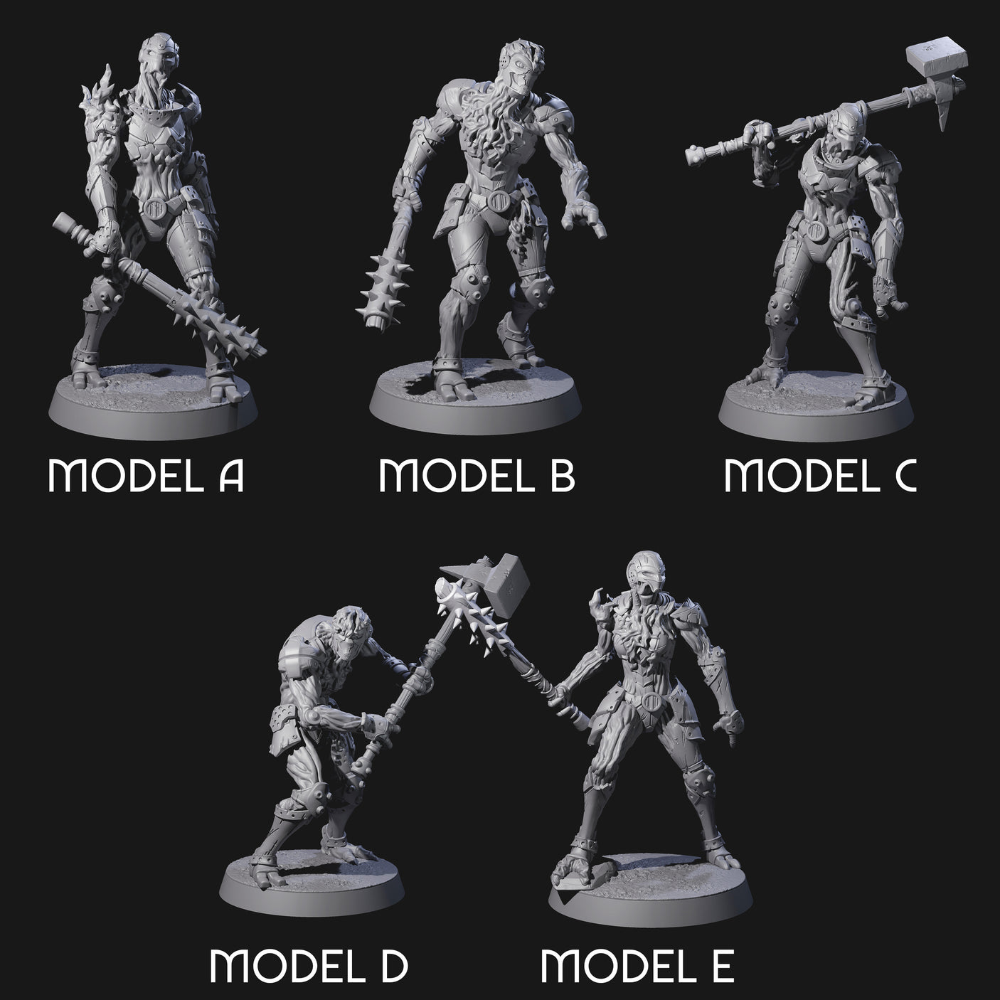 Unearthed Warforged Outcasts Miniature for Dungeons and Dragons, Pathfinder or other TTRPGs