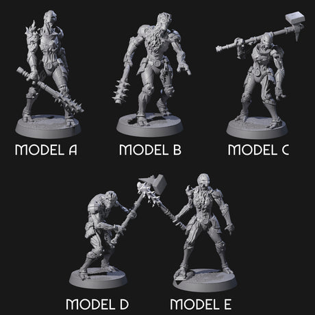 Unearthed Warforged Outcasts Miniature for Dungeons and Dragons, Pathfinder or other TTRPGs