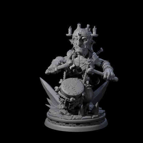 Unflappable Goblin Drummer Miniature for Dungeons and Dragons, Pathfinder or other TTRPGs