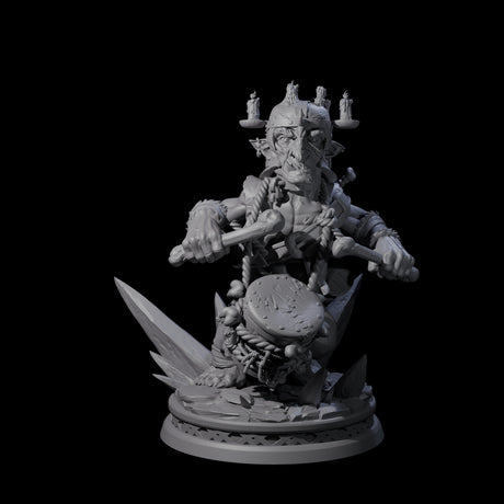 Unflappable Goblin Drummer Miniature for Dungeons and Dragons, Pathfinder or other TTRPGs