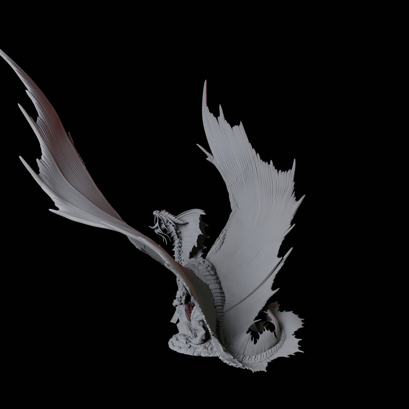 Unfurled Brass Dragon Miniature for Dungeons and Dragons, Pathfinder or other TTRPGs