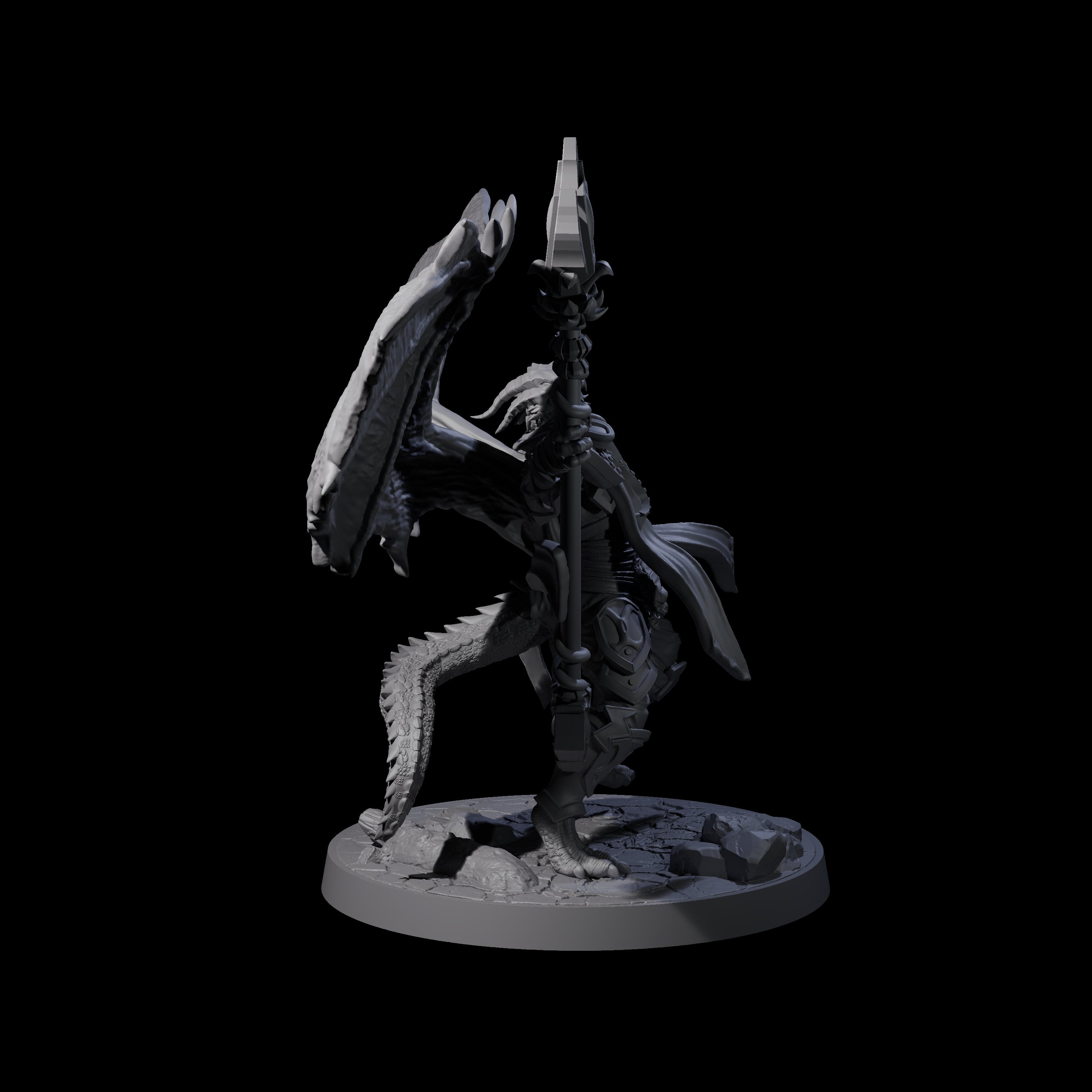 Unfurled Dragonborn Archmage Miniature for Dungeons and Dragons, Pathfinder or other TTRPGs