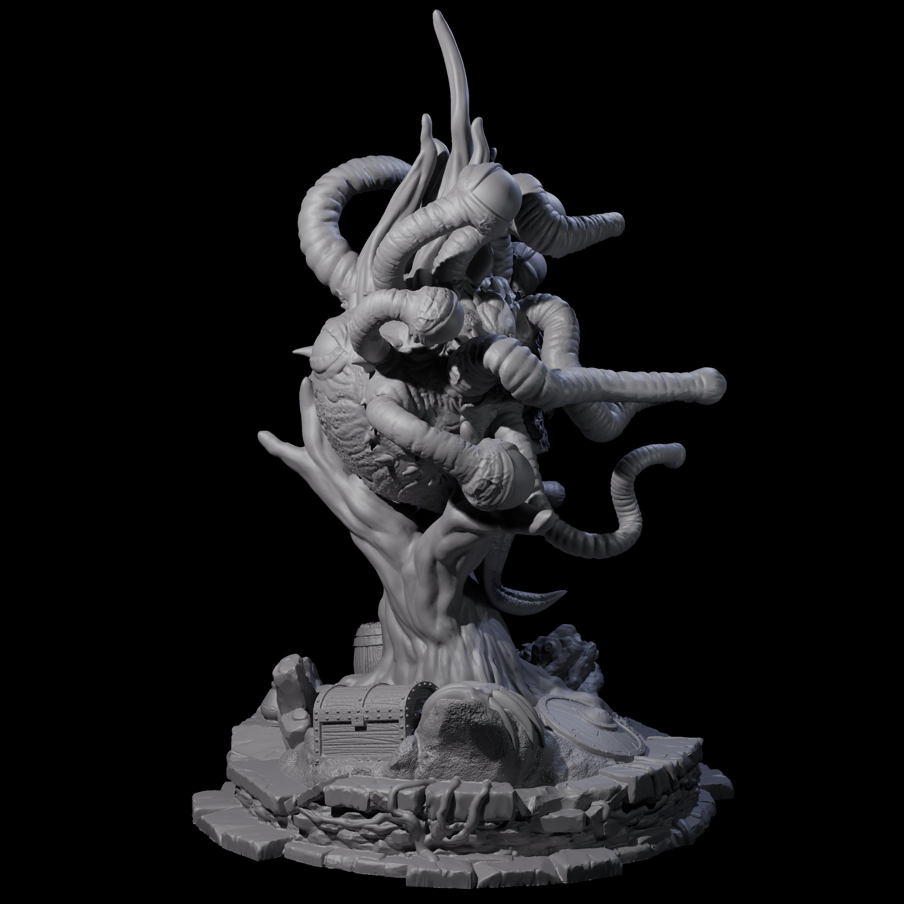 Unhinged Beholder Miniature for Dungeons and Dragons, Pathfinder or other TTRPGs