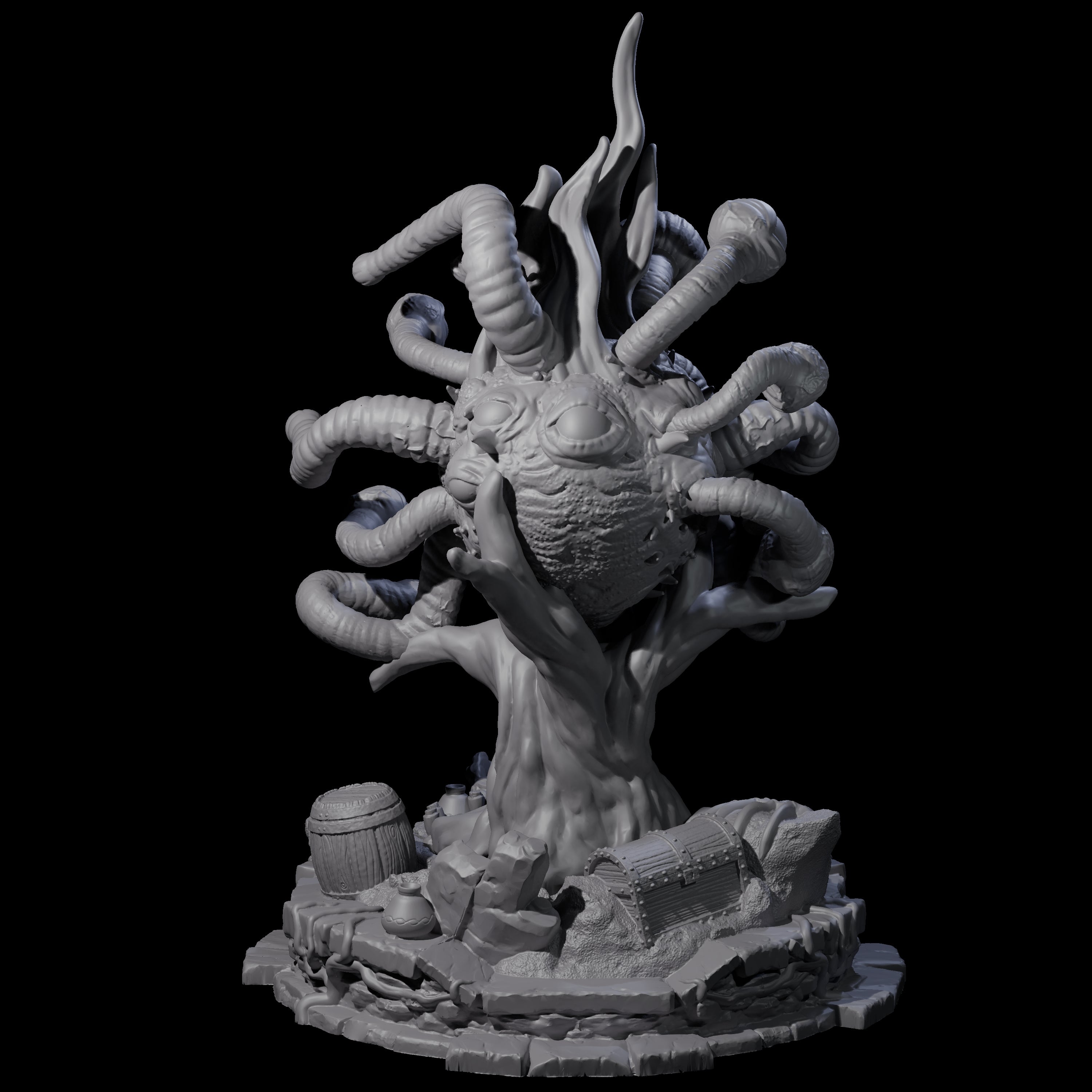 Unhinged Beholder Miniature for Dungeons and Dragons, Pathfinder or other TTRPGs