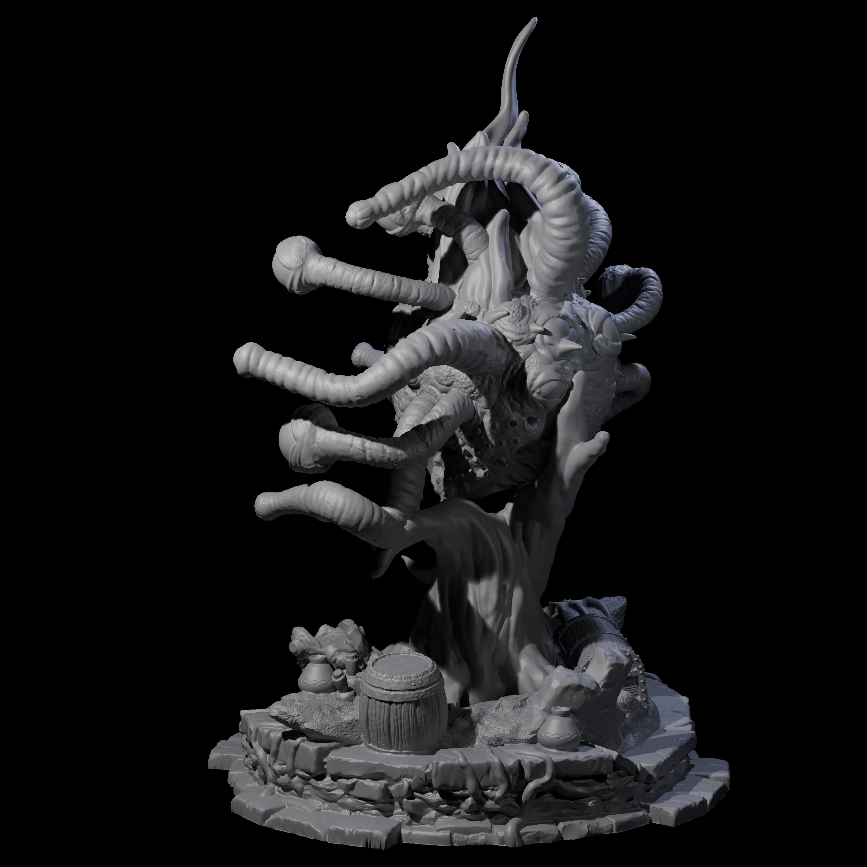 Unhinged Beholder Miniature for Dungeons and Dragons, Pathfinder or other TTRPGs