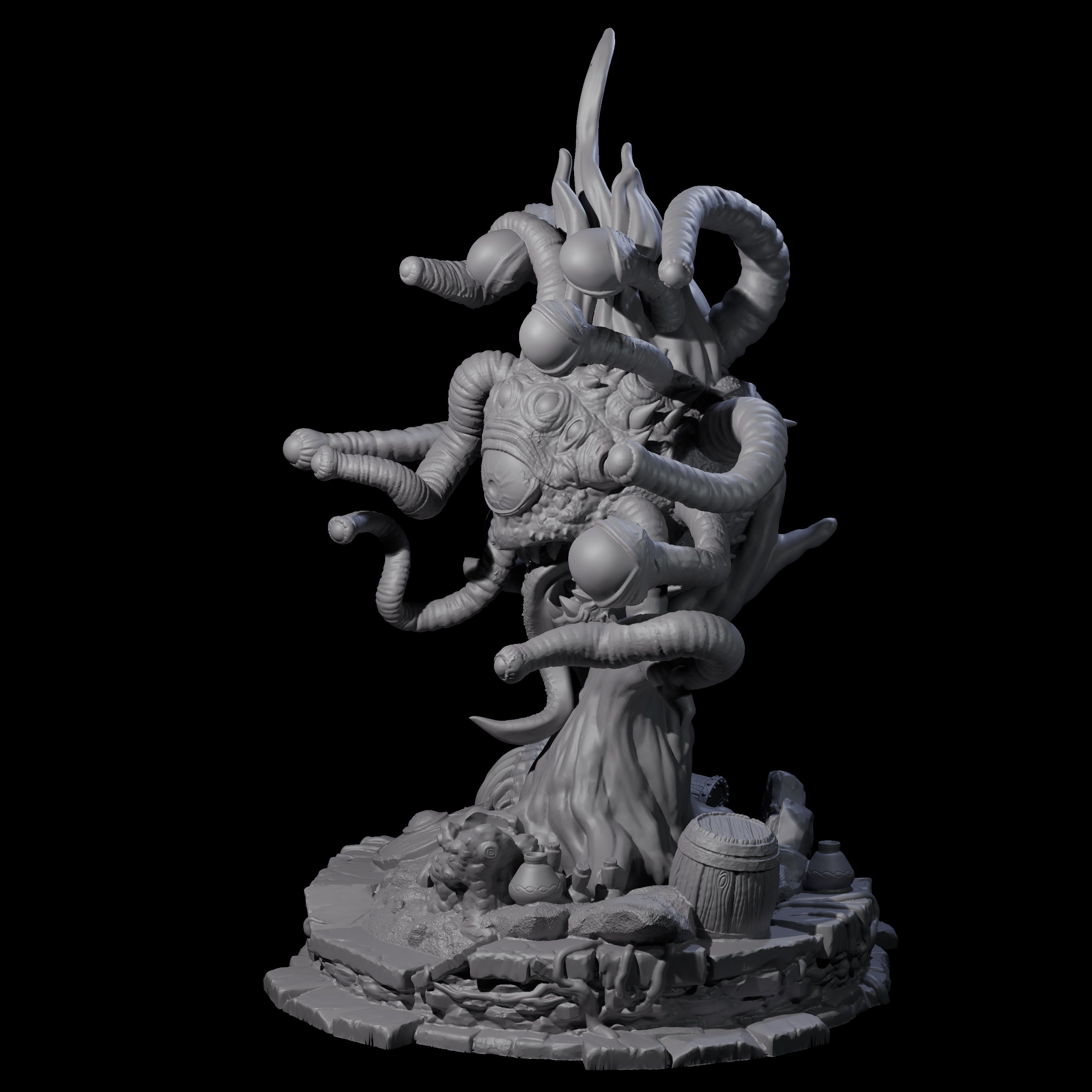 Unhinged Beholder Miniature for Dungeons and Dragons, Pathfinder or other TTRPGs