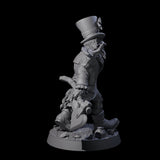 Unhinged Goblin Mad Hatter Miniature for Dungeons and Dragons, Pathfinder or other TTRPGs