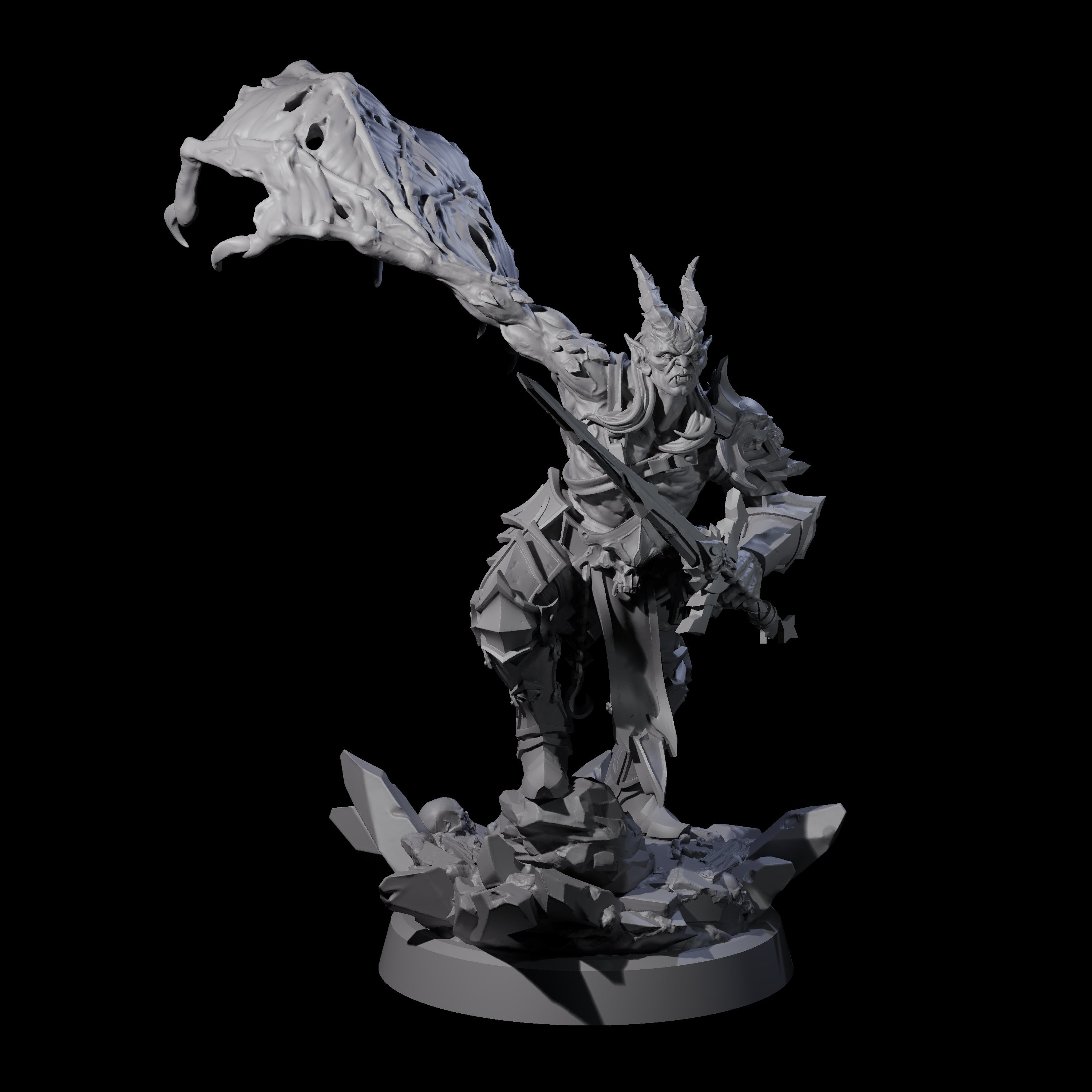 Unholy Half Winged Cambion A Miniature for Dungeons and Dragons, Pathfinder or other TTRPGs
